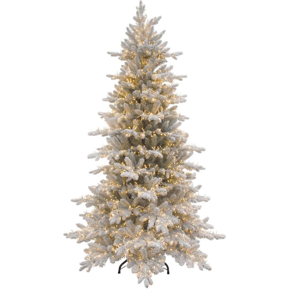 Fraser Hill Farm FFAR090-5SN 9-ft Pre-lit White Artificial Christmas Tree with Led/Incandescent Lights