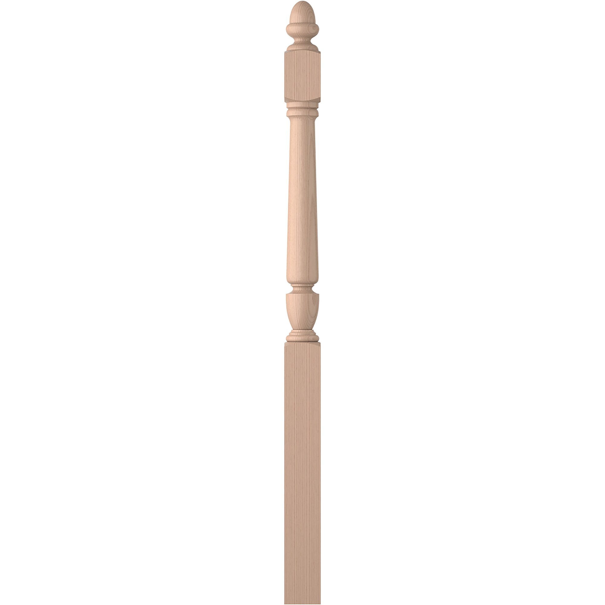 L.J. Smith Stair Systems LJP-3042-M Regent 3.5-in x 57.75-in Unfinished Maple Starting Stair Newel Post