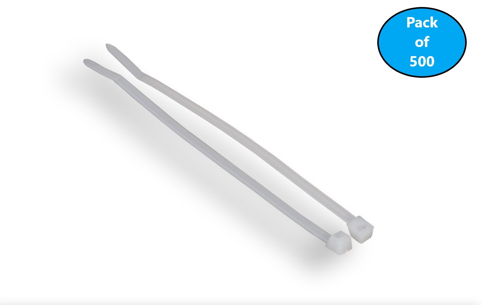 Micro Connectors 14-in Plastic Standard zip ties Clear Heat Resistant 500 -Pack