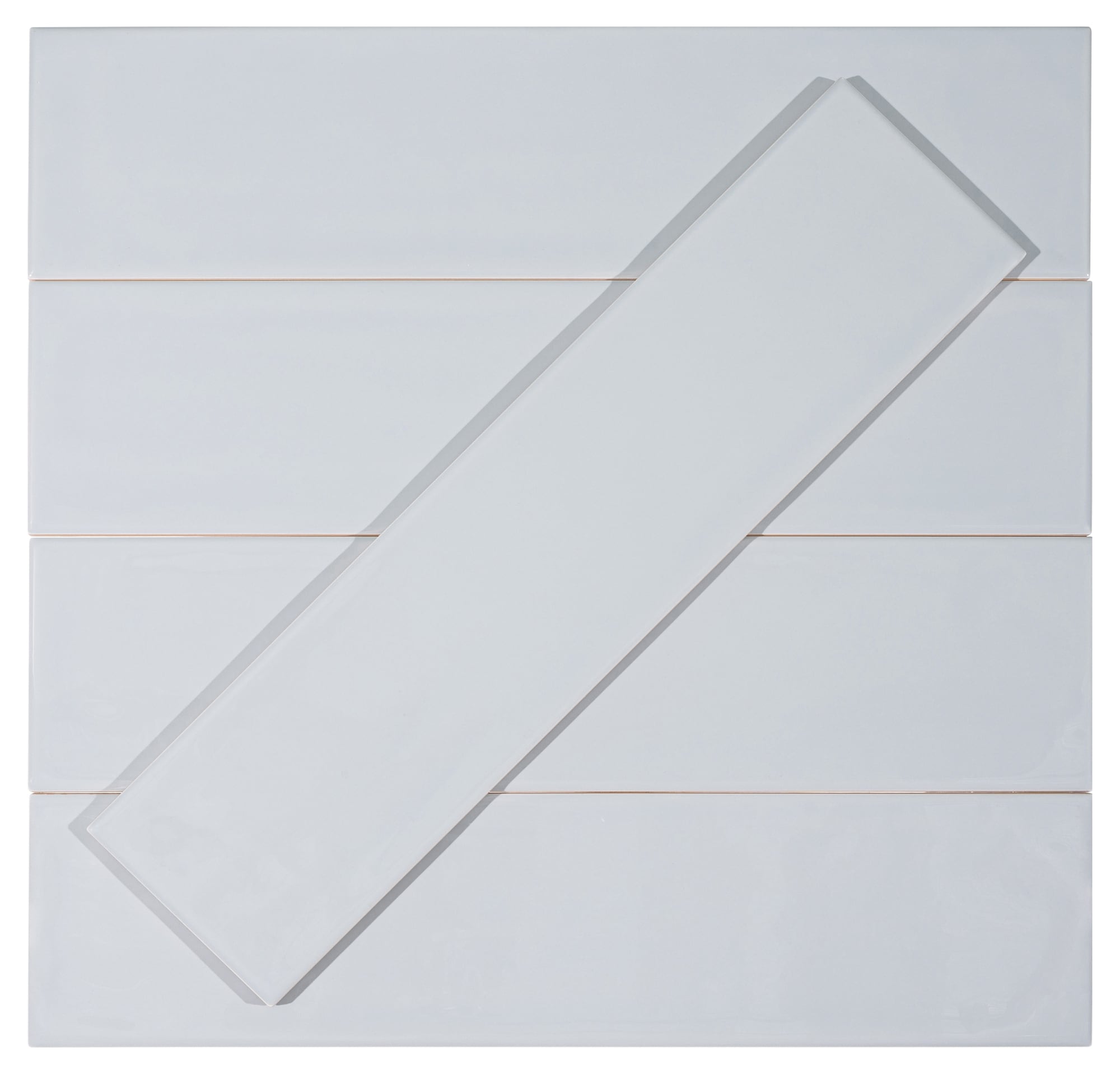 Perfecto Mirabella 4" x 16" Gray Glazed Ceramic Subway Tile