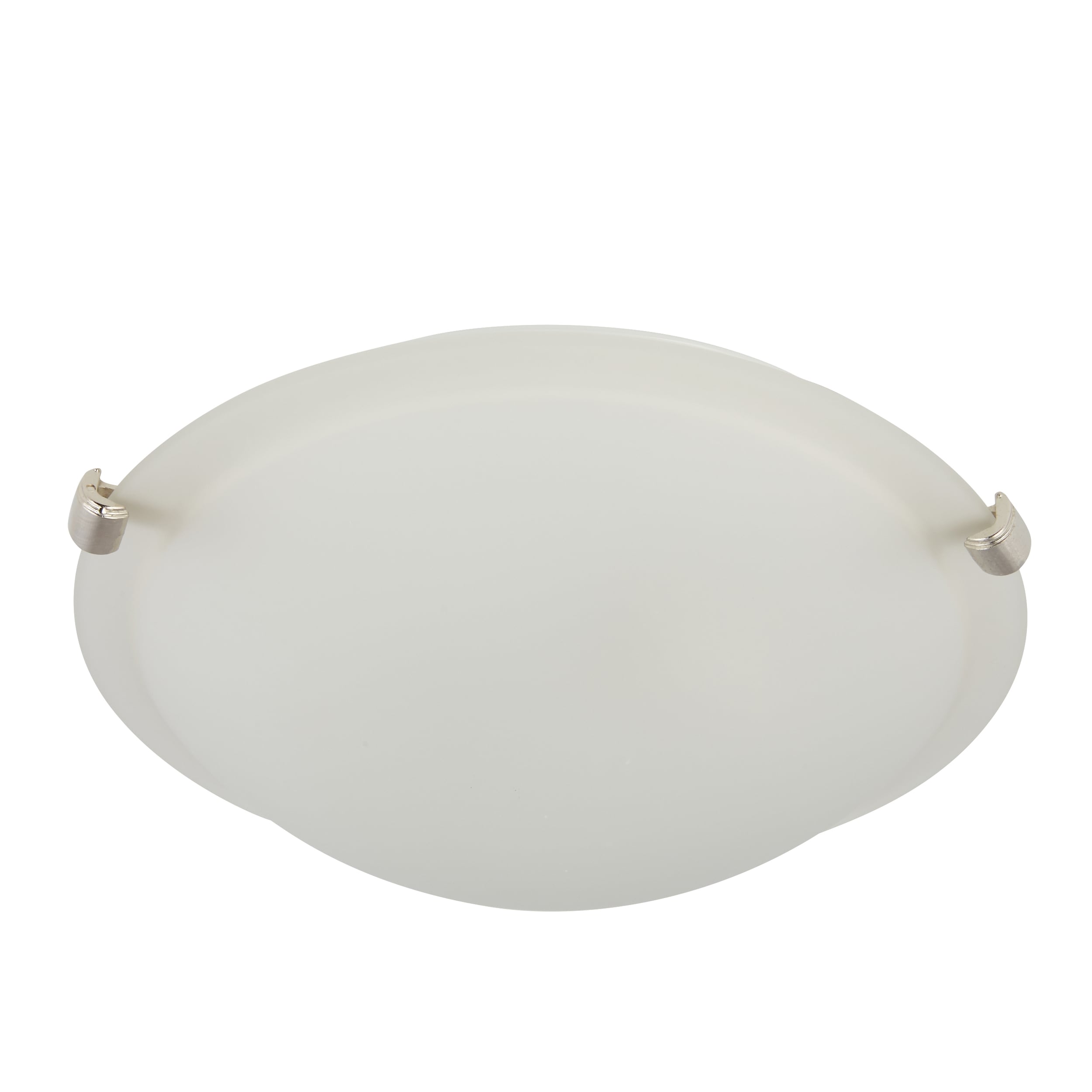 Brushed Nickel Satin Etched Glass LED Ceiling Flush Mount