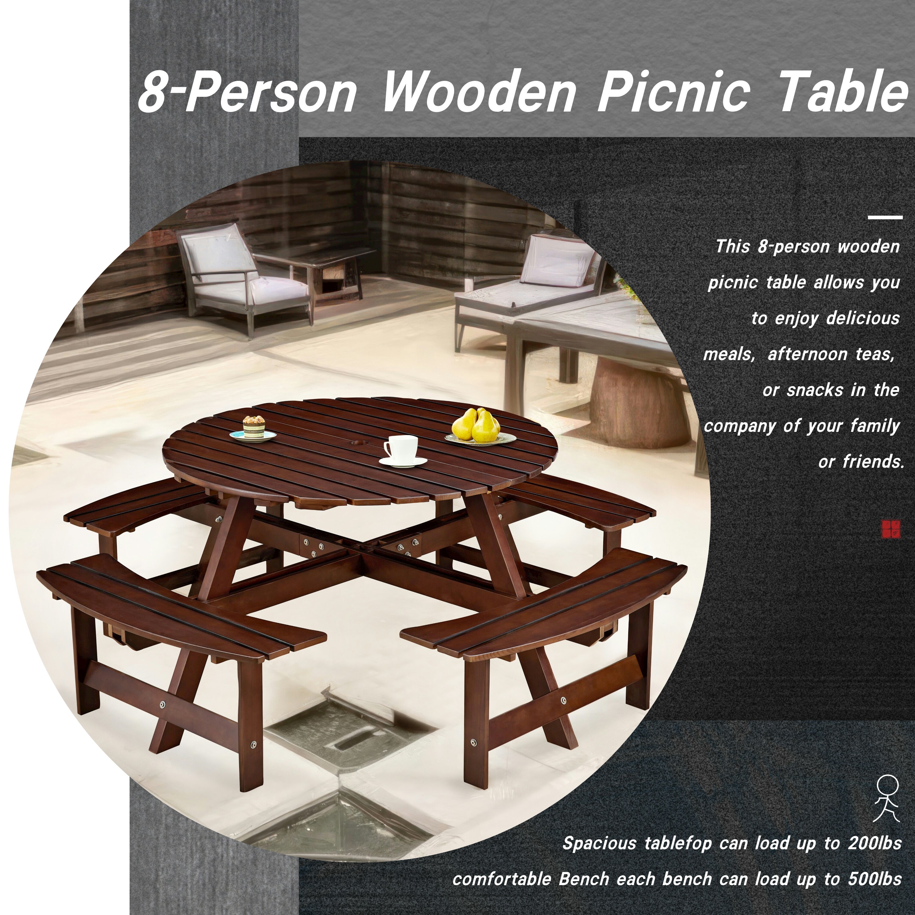 LIVIZA GAZ-WE64P70DN Picnic-Tables - View #5