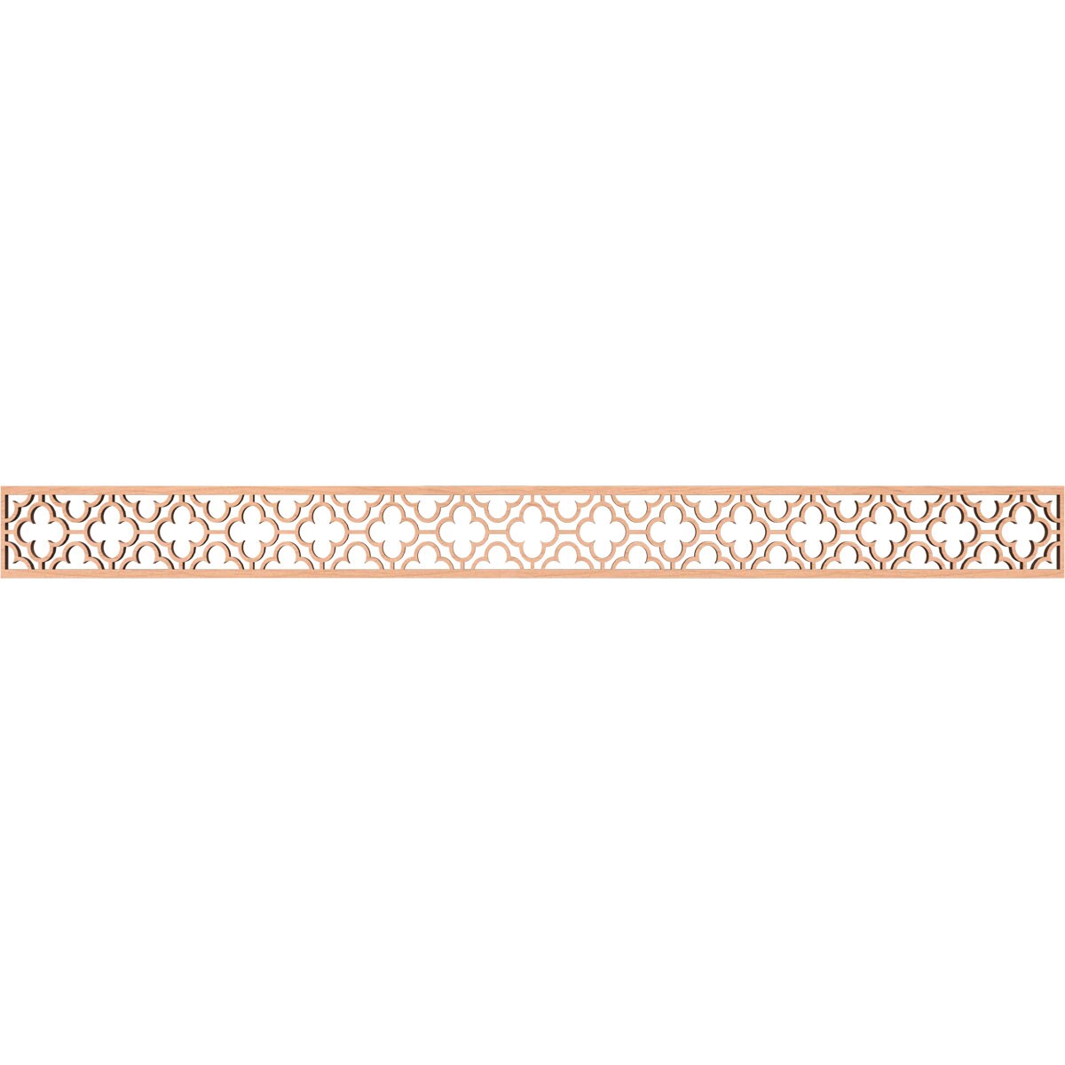 Ekena Millwork MLDB04X46CHIAL Chicago Fretwork Flat Trim 4-in x 3.87-ft Alder Brown Unfinished 2155747 Pierced Wall Panel Moulding