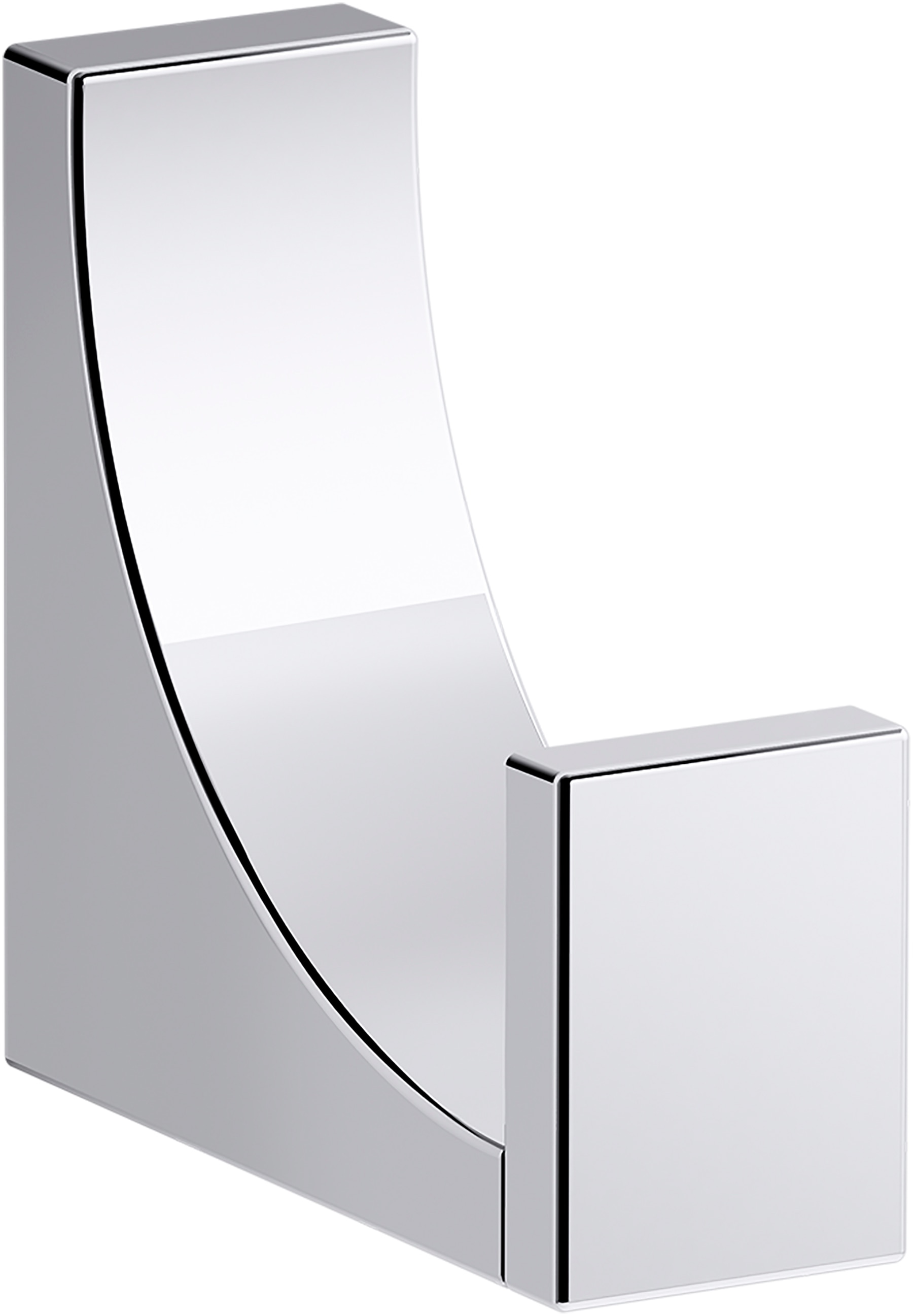 KOHLER K-26569-CP Minimal Polished Chrome Single-Hook Wall Mount Towel Hook