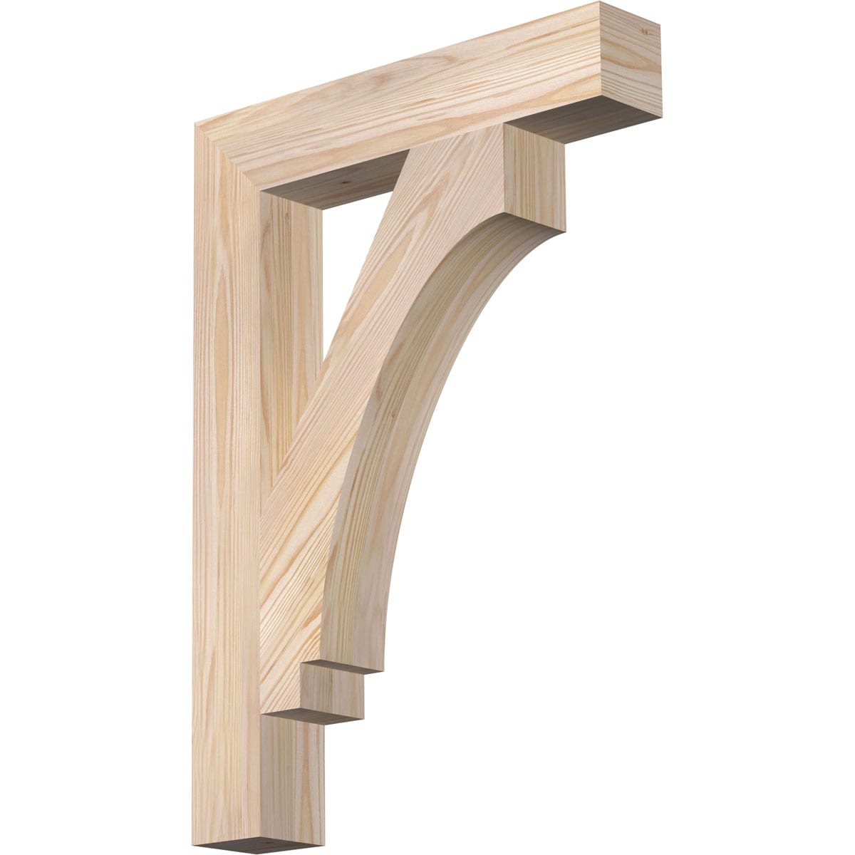 Ekena Millwork BKT04X20X28IMP05SDF Imperial Block Smooth 3-1/2-in x 20-in x 28-in Douglas fir Brown Wood Standard bracket