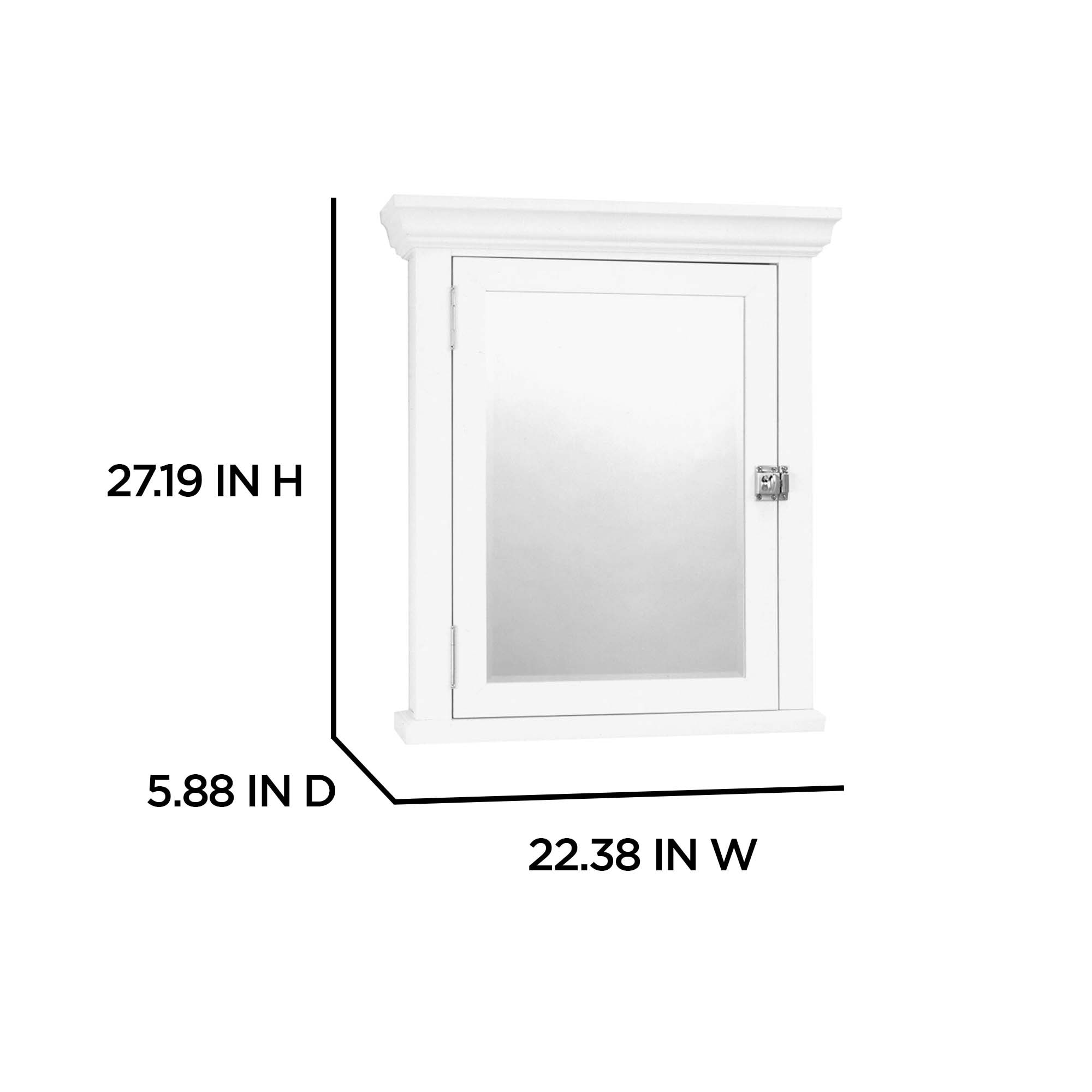 Zenna Home 22.38-in x 27.19-in Rectangle Surface Mirrored Medicine Cabinet