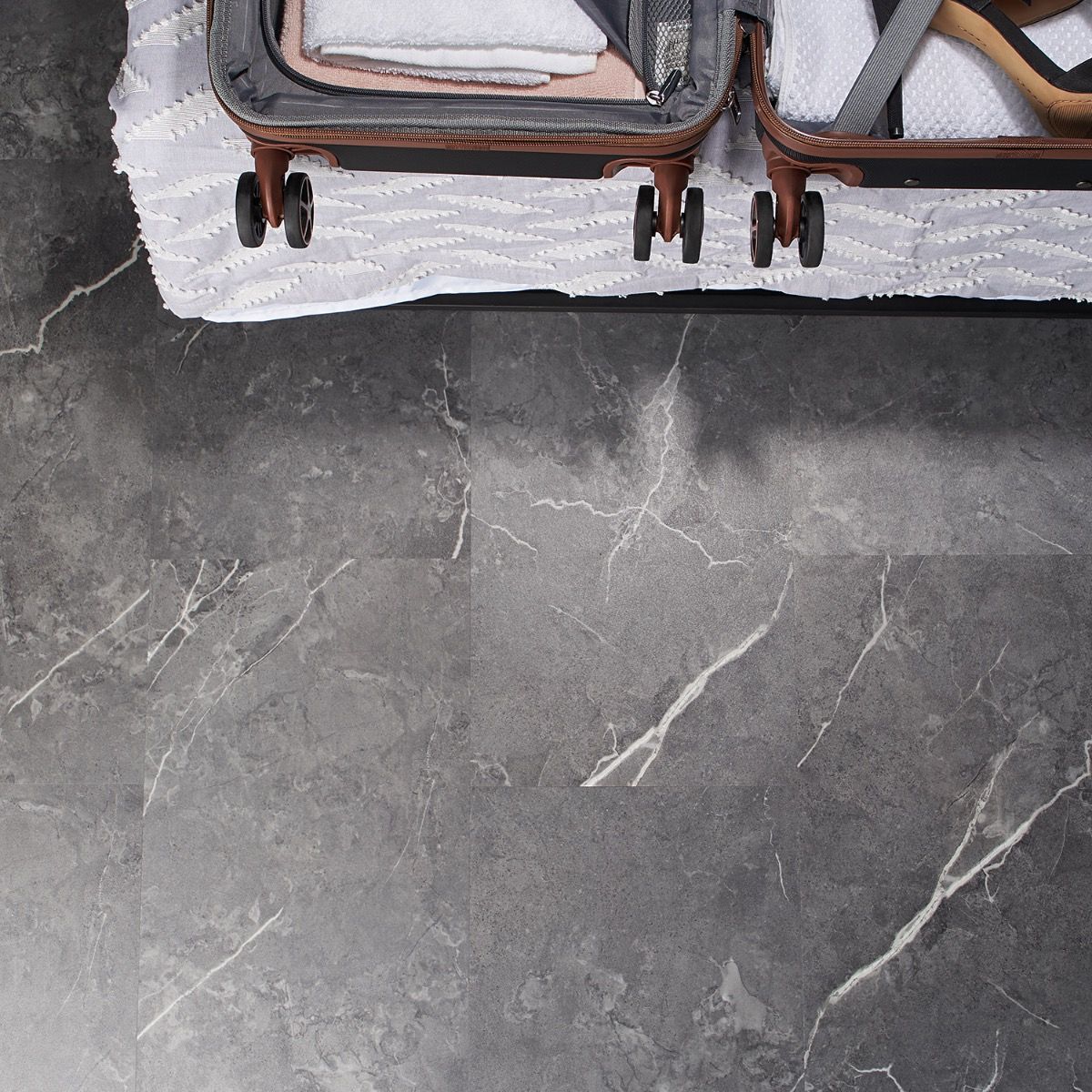 12" x 24" x 5mm Luxury Vinyl Tile Rigid Click-Lock Luxury Vinyl Tile Flooring (28.04 Sq. Ft. / Case)
