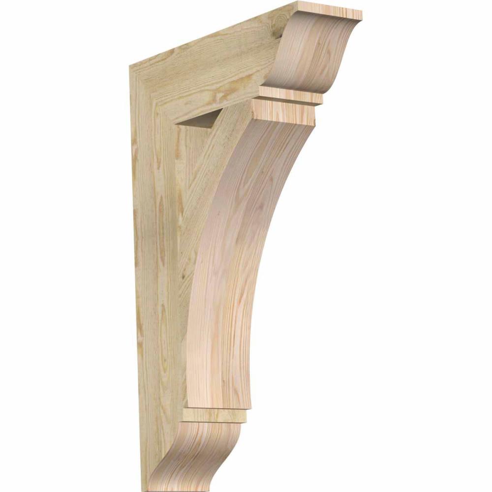 Ekena Millwork BKT06X22X34THR01RDF Thorton traditional rough sawn 6-in x 22-in x 34-in Douglas fir Brown Wood Standard bracket