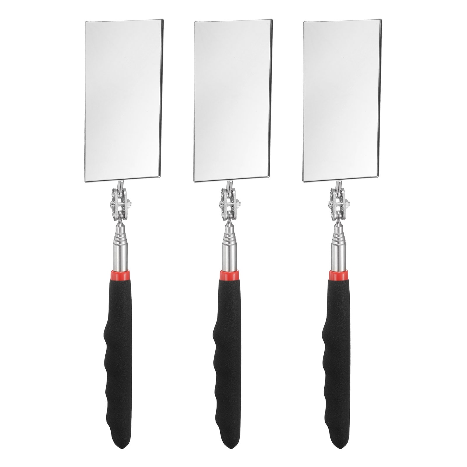 Harfington 3pcs Telescoping Inspection Mirror 2 x 4 Inch Square 11.4 ...