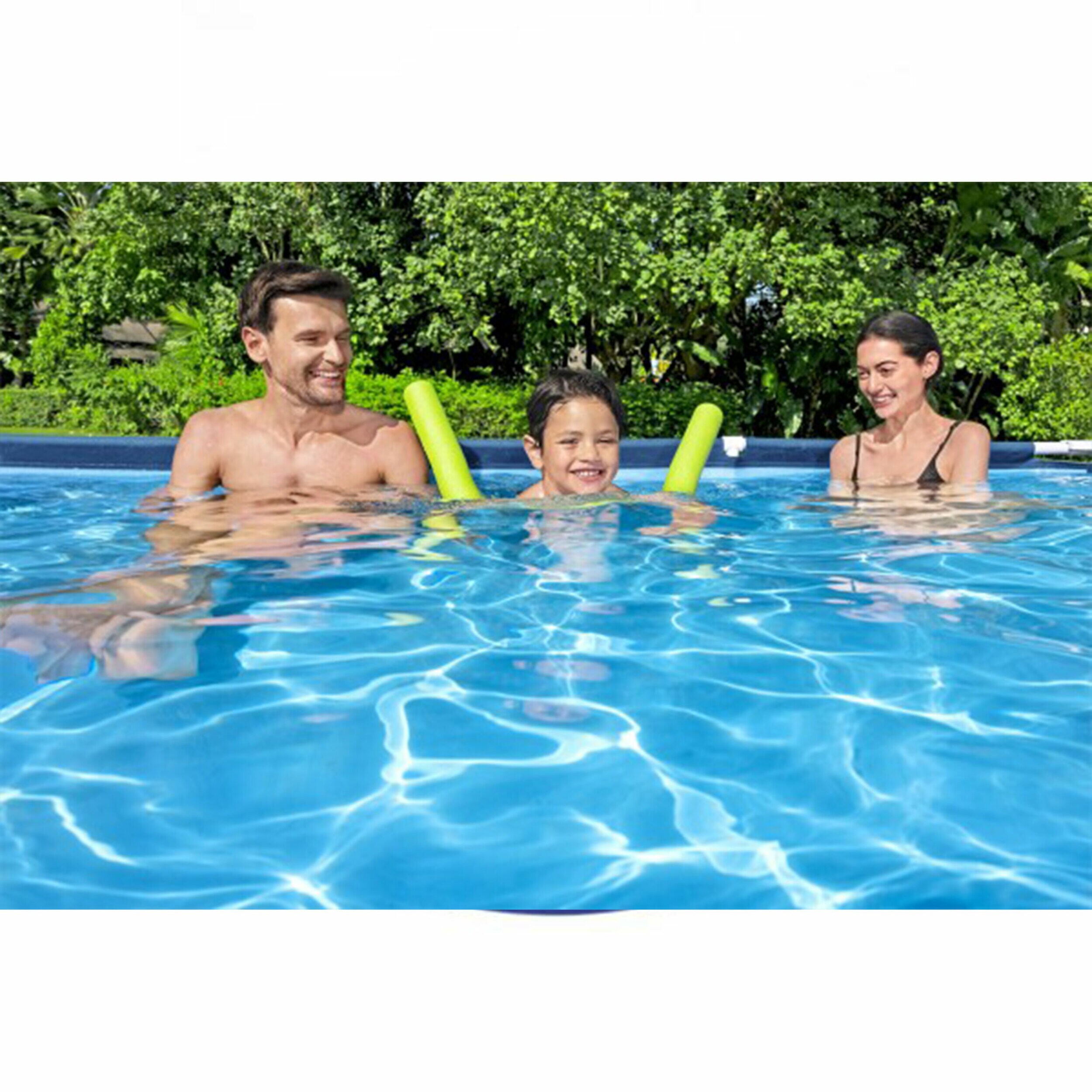 Bestway Steel Pro 9ft Blue Rectangular Above Ground Pool Set with Pump