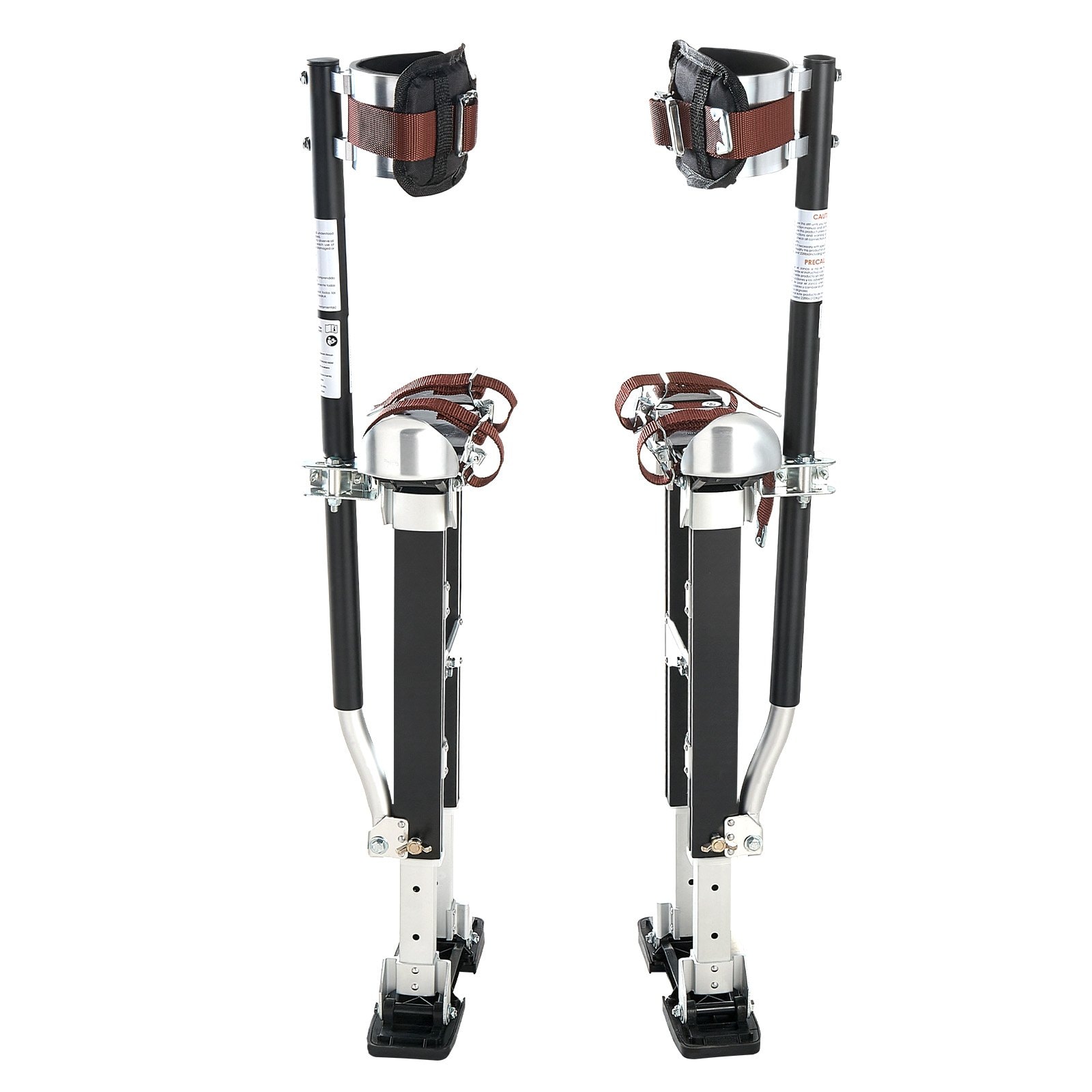 Mecale 19.1-31.1 in Adjustable Aluminum Drywall Stilts 228 lb Capacity with Dual Spring and Rubber Feet