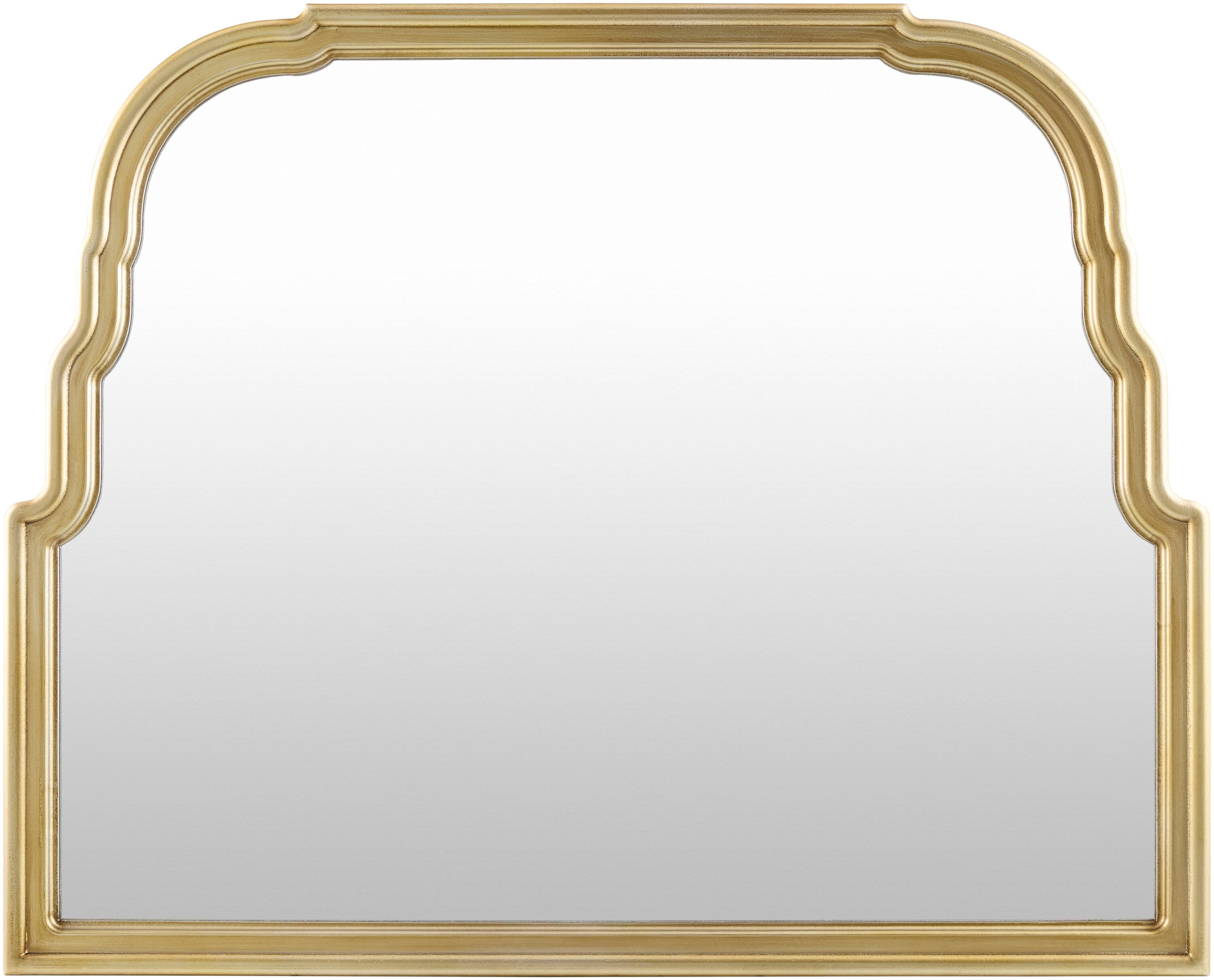 Livabliss - Canterbury 40-in W x 32-in H Arch Champagne Framed Full Length Wall Mirror