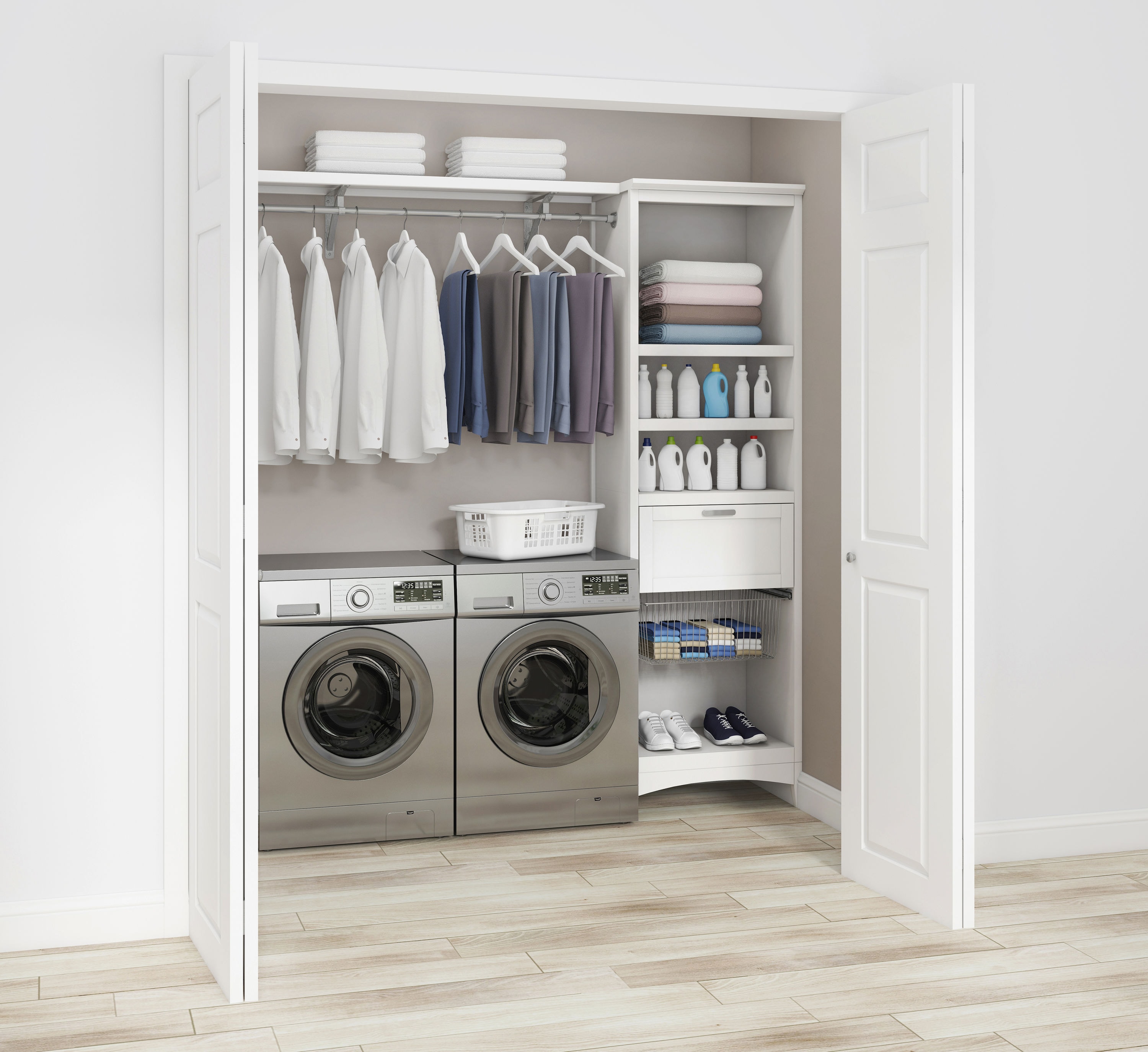 allen + roth Hartford White Laundry Room Storage Collection