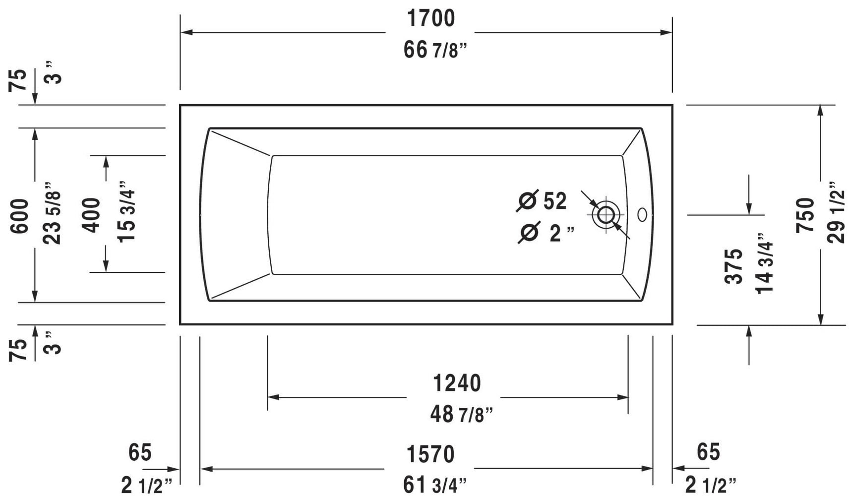 Duravit 700027000000090 bathtubs - View #3