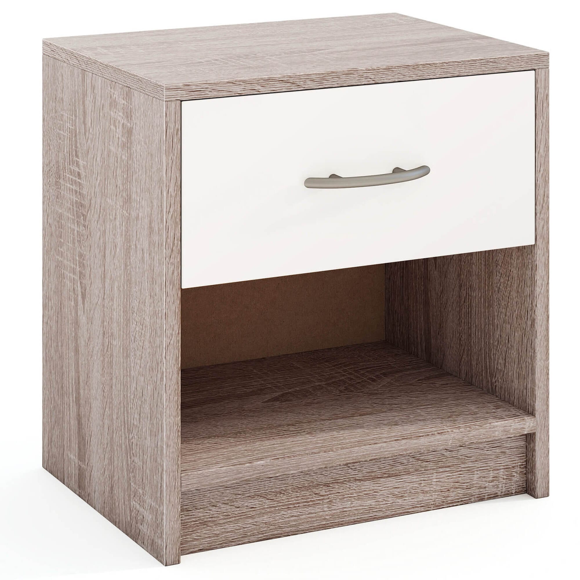 Costway HCST05149 Light Gray White Fir Nightstand