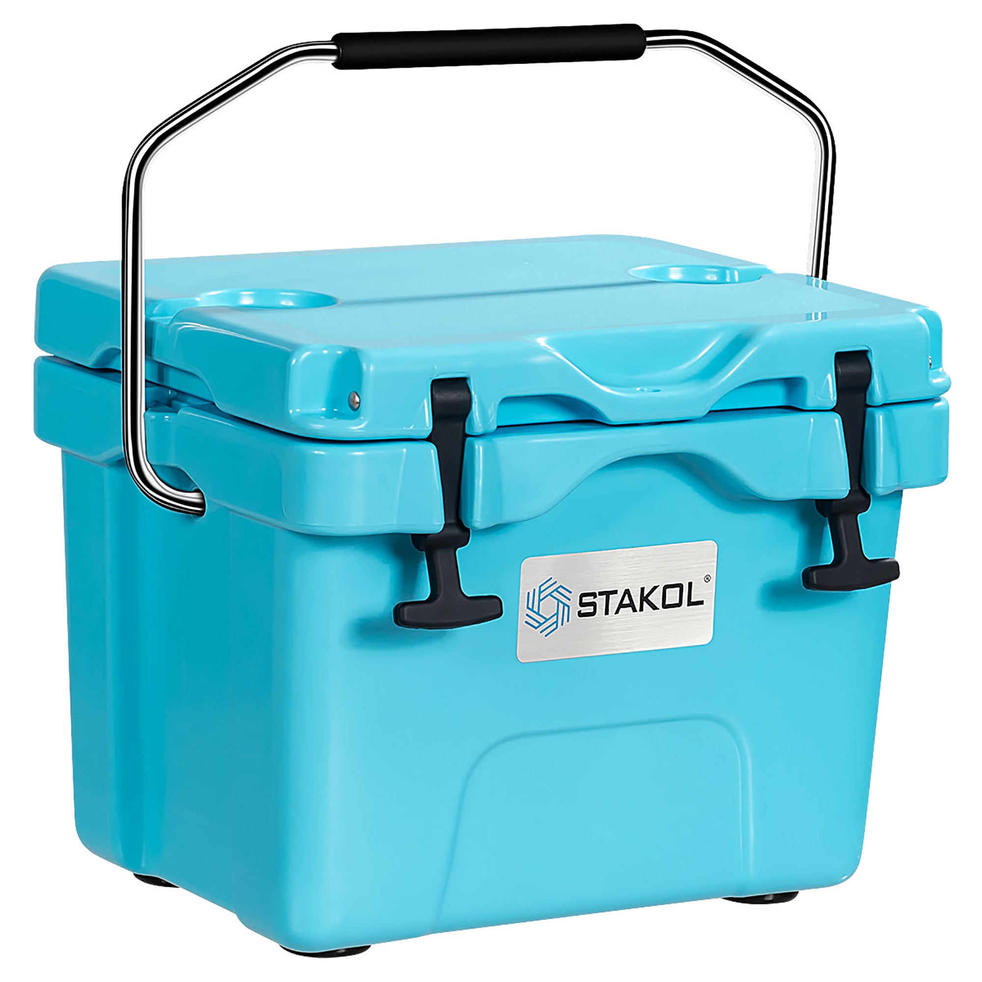 Costway 16 Quart Cooler Portable Ice Chest Leak-Proof 24 Cans Ice Boxfor Camping Blue