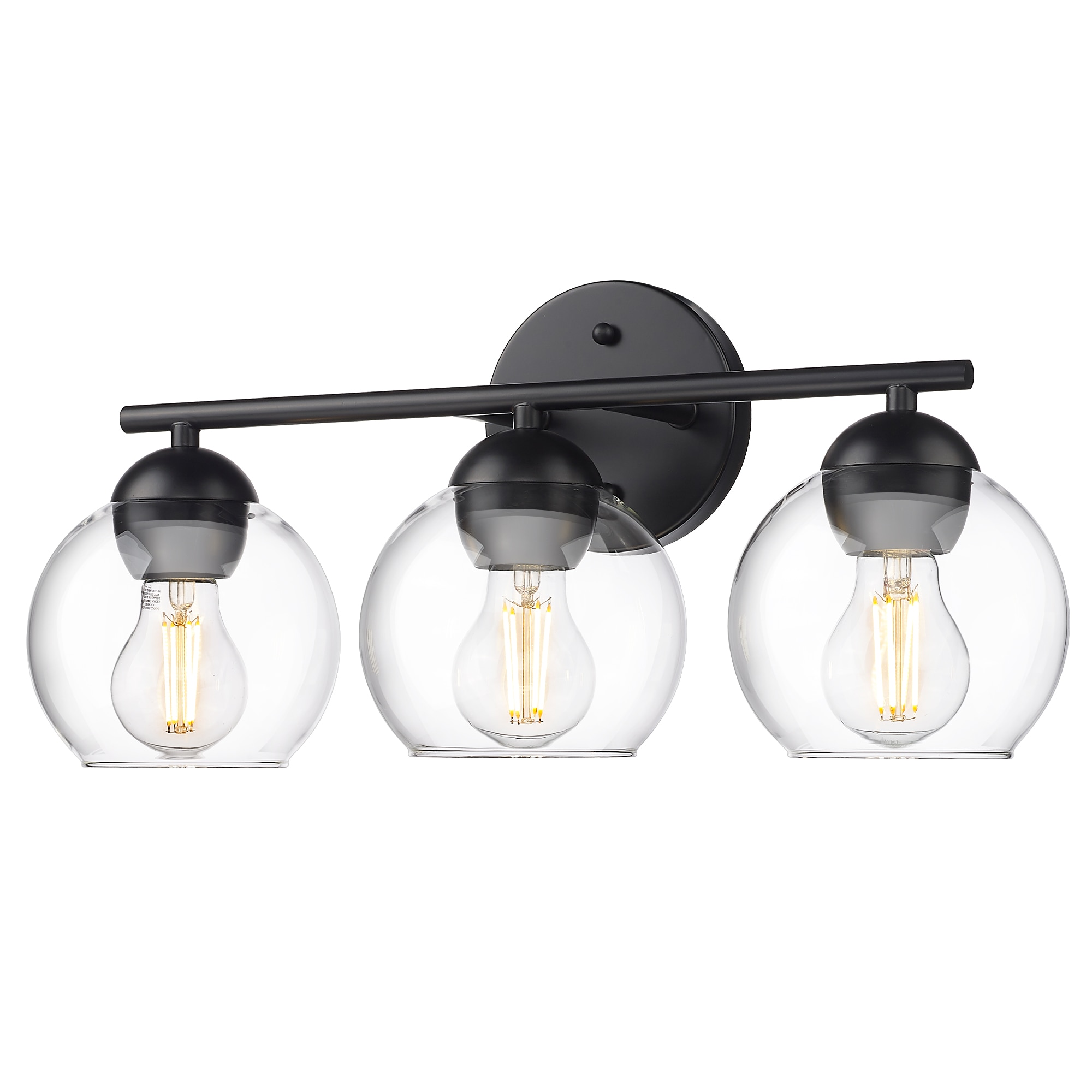 LTMATE LS0225-3-VLBK JAZAVA 18.5-in 3 -Light Black Modern/contemporary Vanity light