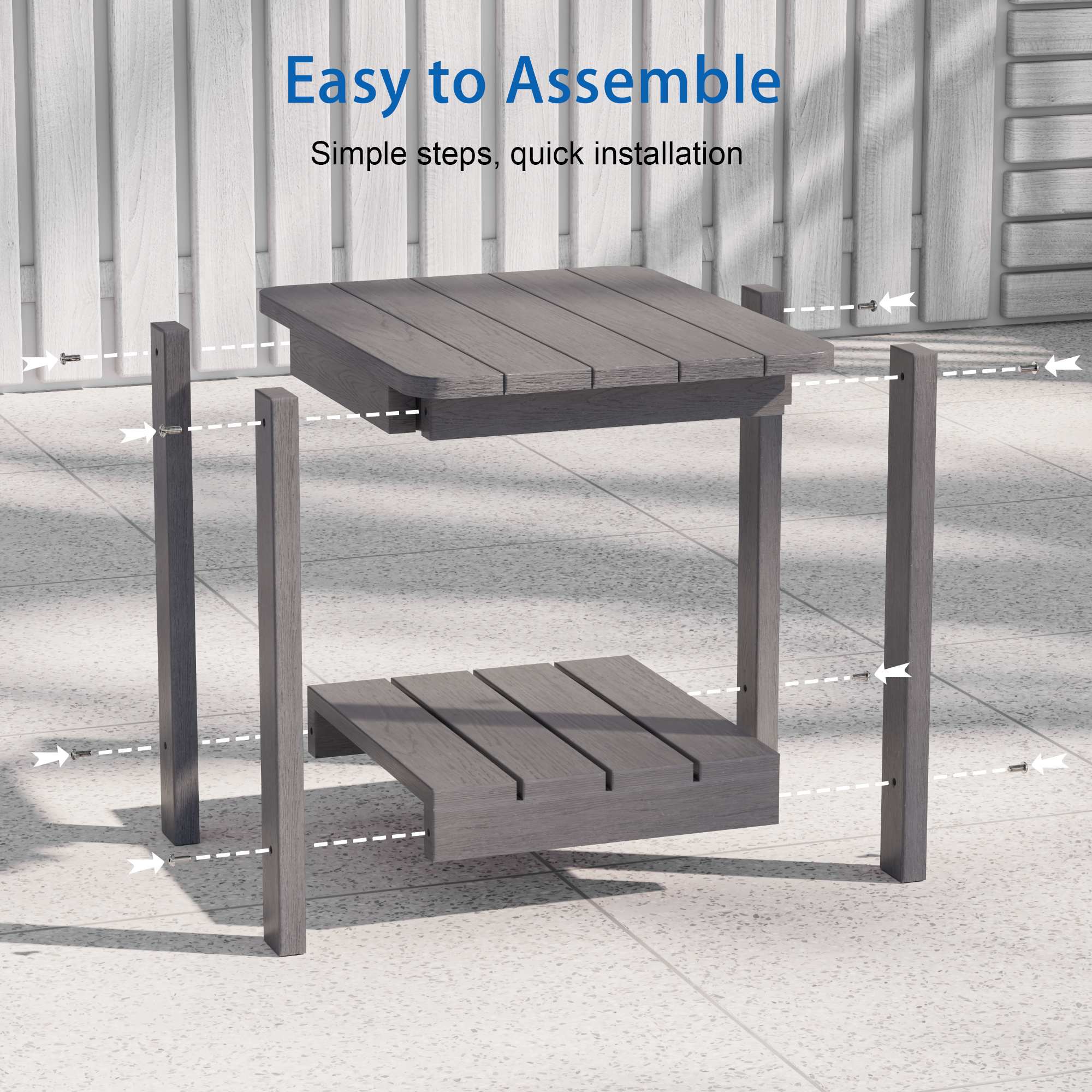 Aok Garden LWP-ET-13-GY Patio-Tables - View #5