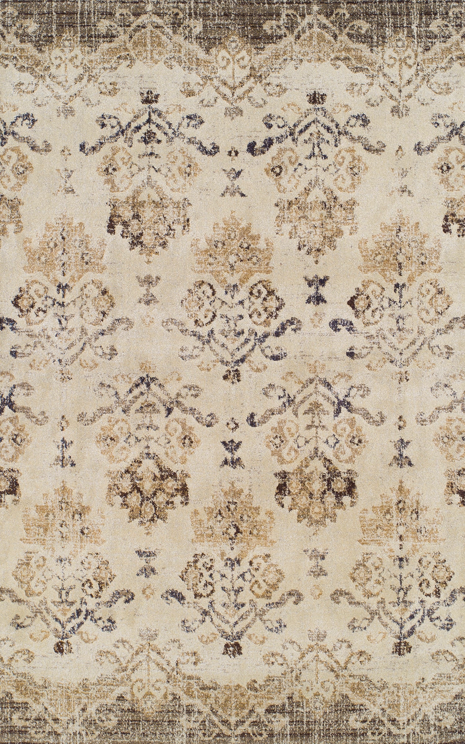 Addison Rugs OSWI32BR10X13 Wellington 10 x 13 (ft) Polypropylene Brown Rectangular Indoor Damask French Country Area rug