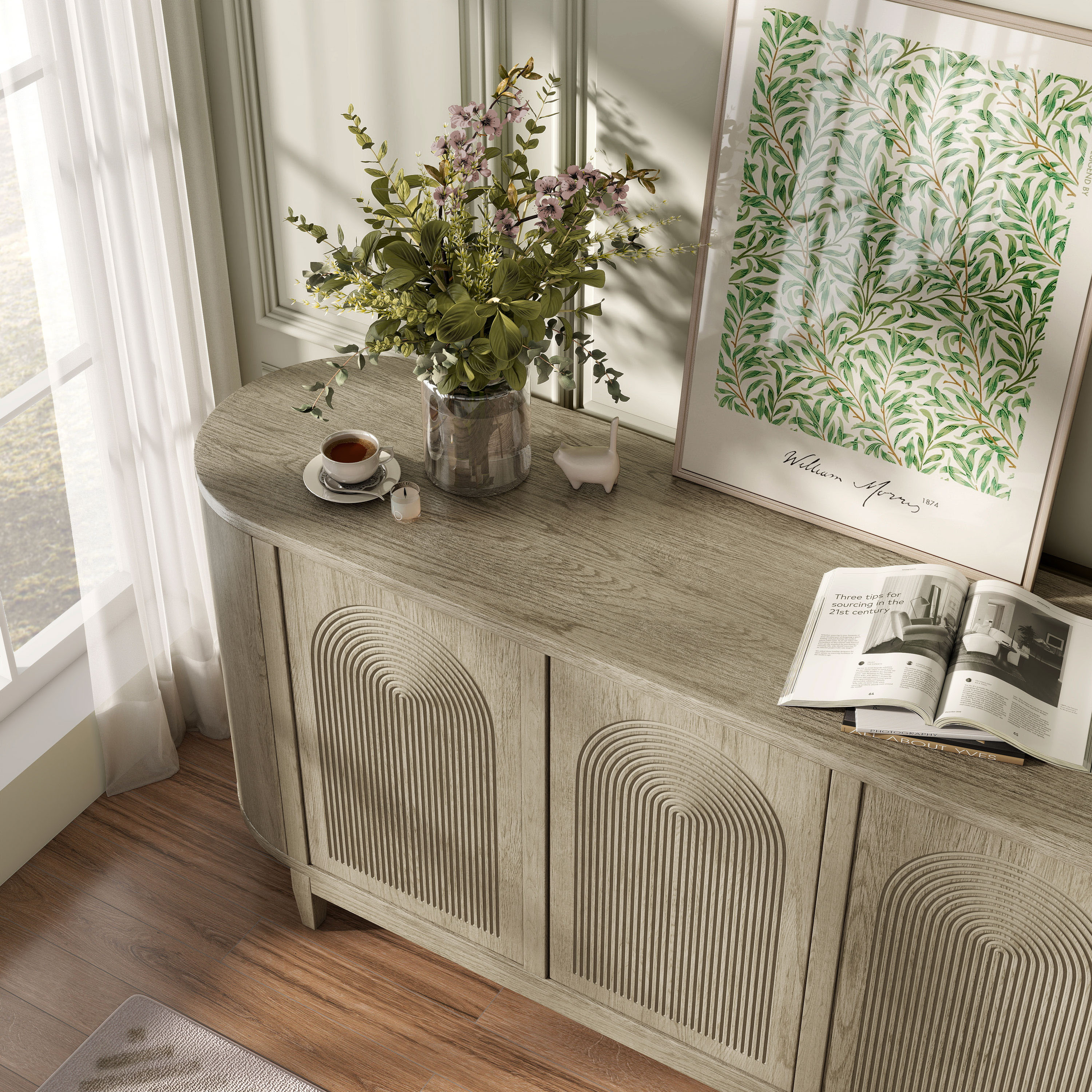 Furniture of America IDF-39004AK-SV Dining-Kitchen-Storarge - View #3