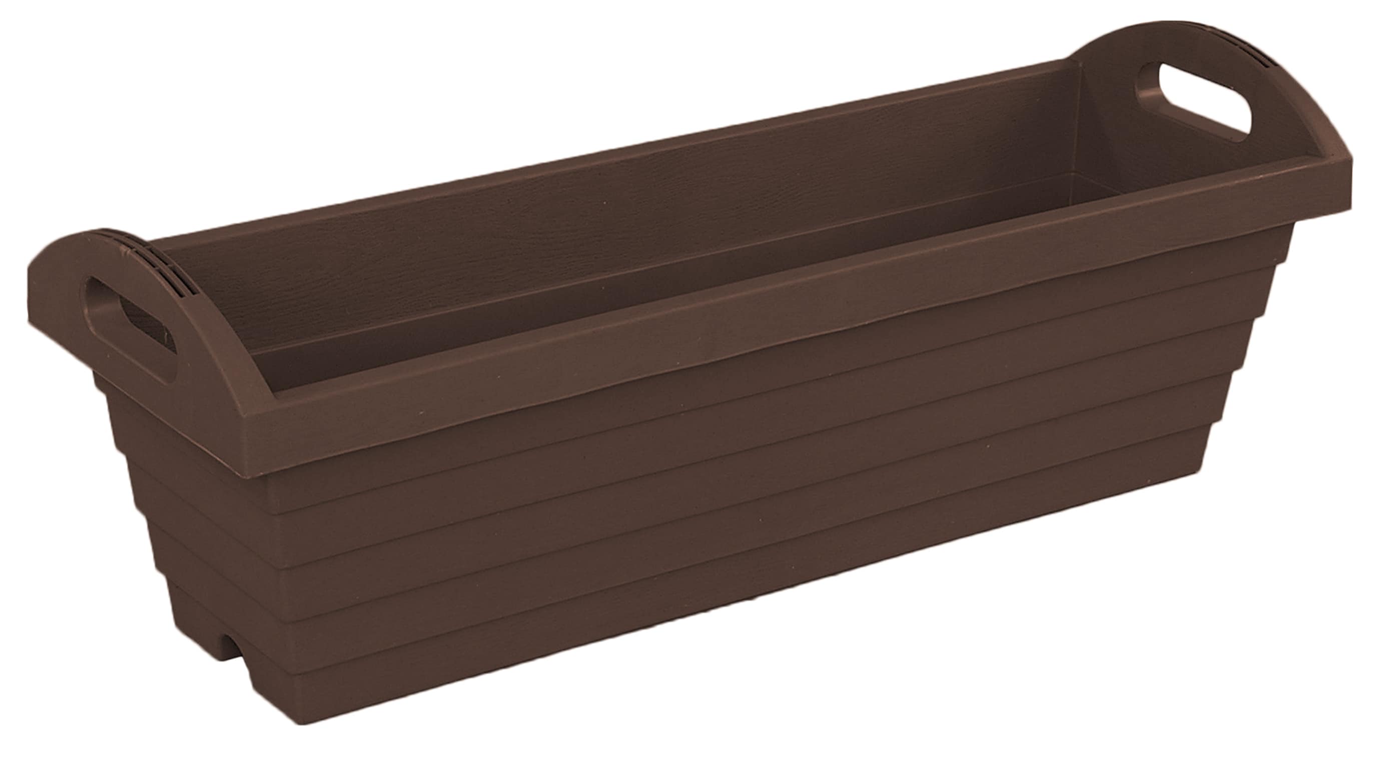 Astage 903028 Rectangle 10.0-in W Medium Brown Plastic Indoor/Outdoor Planter with Drainage Holes