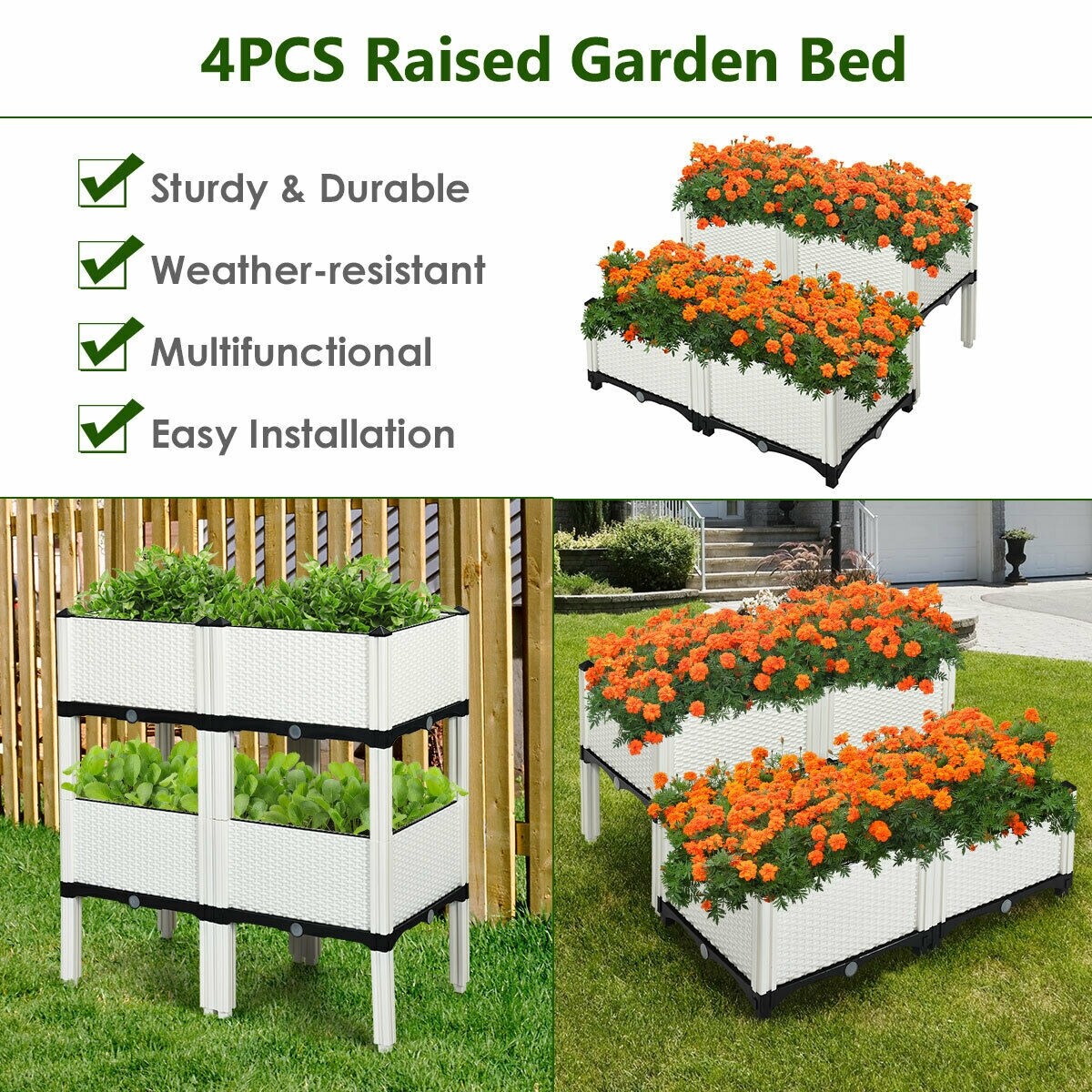 Forclover CWTA-OP70301WH Raised-Garden-Beds - View #6