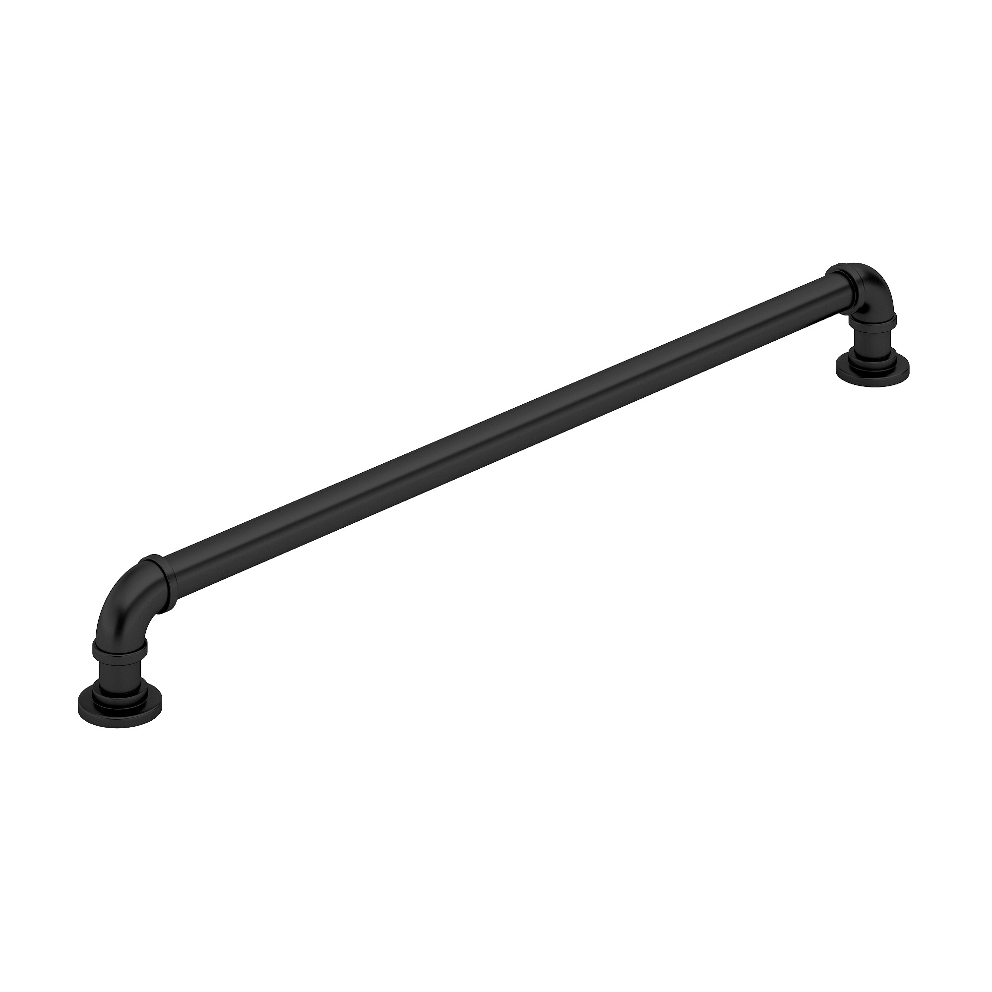 Richelieu BP2209320900 Steampunk 12-5/8-in , 320mm Center to Center Matte Black Cylindrical Handle