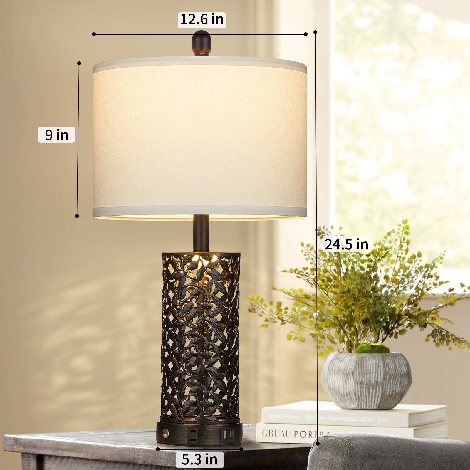 UrFurnishings TD-221 Table-Lamps - View #3