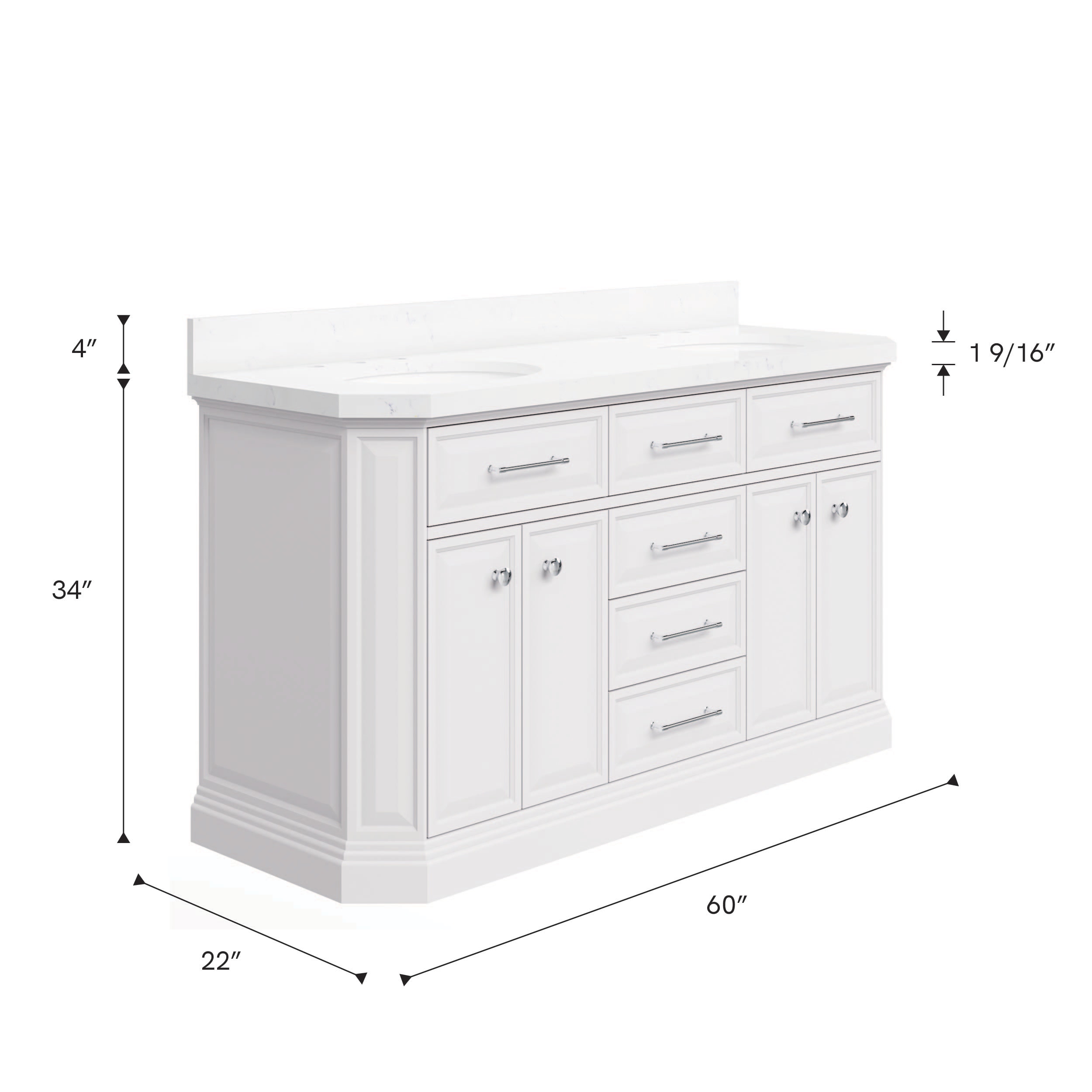 Water Creation PA60A-0100PW Bath-Vanity-Combo - View #9
