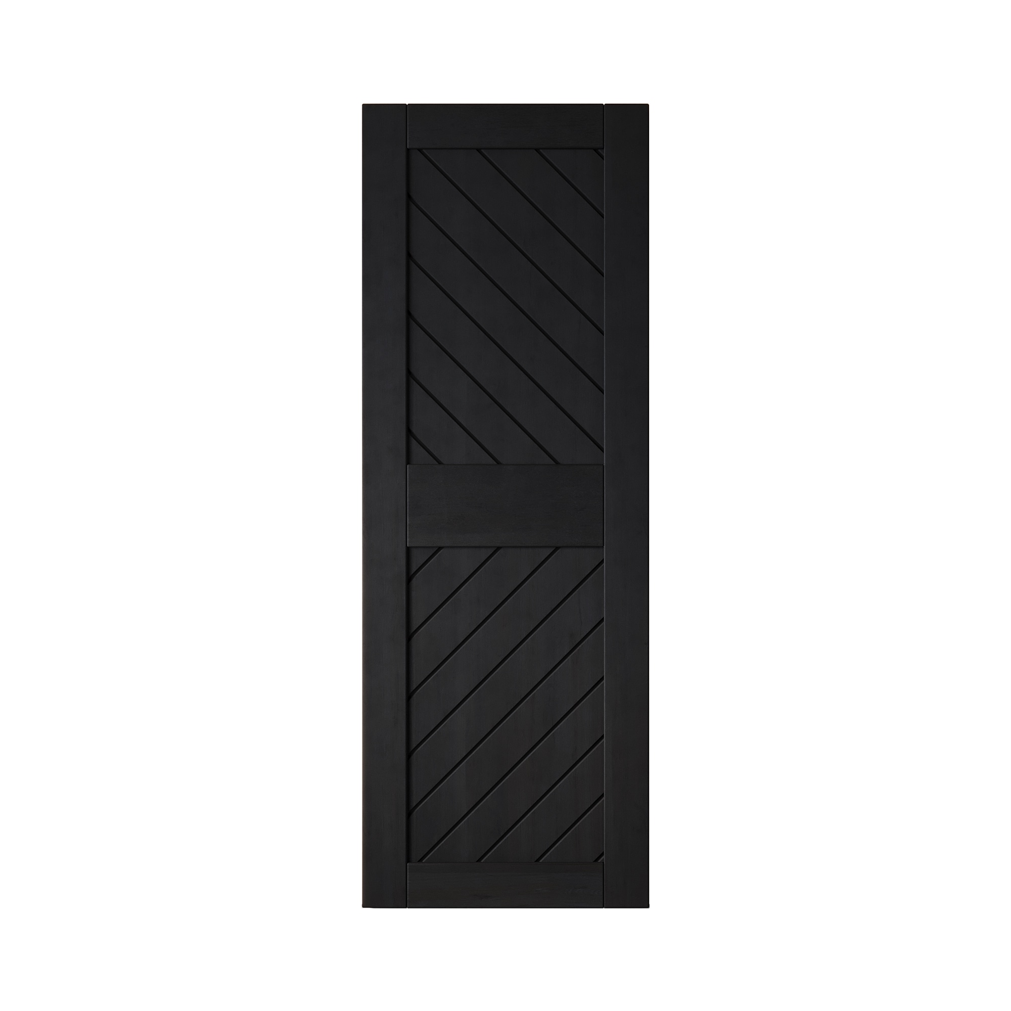HOMACER XT4-2684-BK 26-in x 84-in Black Prefinished Non-standard Pine Wood Solid core Single Barn Door (Hardware Not Included)