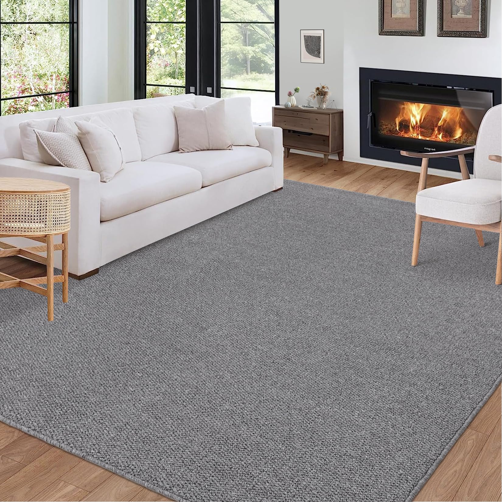GarveeLife Washable Area Rug 2x6 5x7 8x10 9x12 10x13 Solid Textured ...