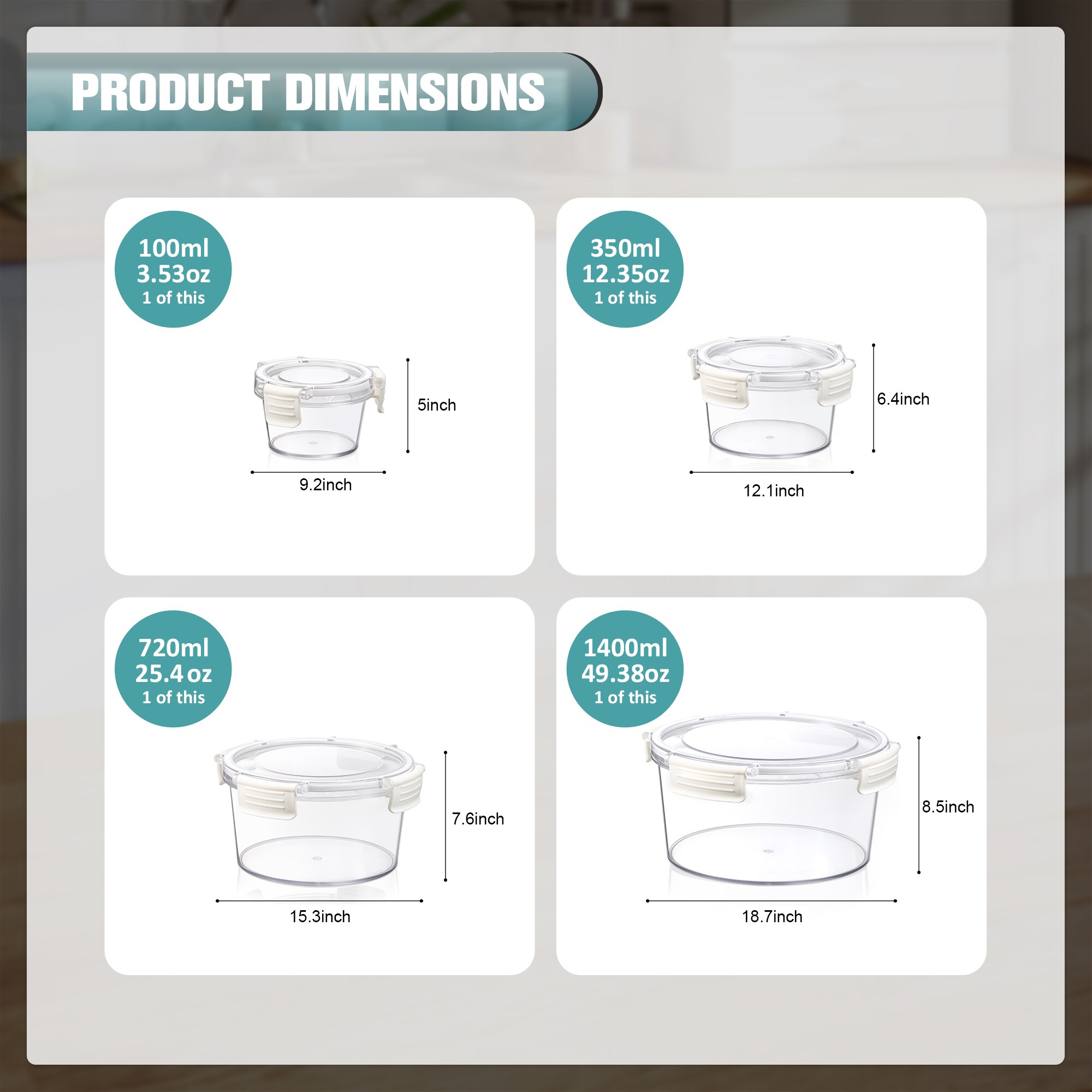 SORBUS STG-R4PK Food-Storage-Containers - View #3