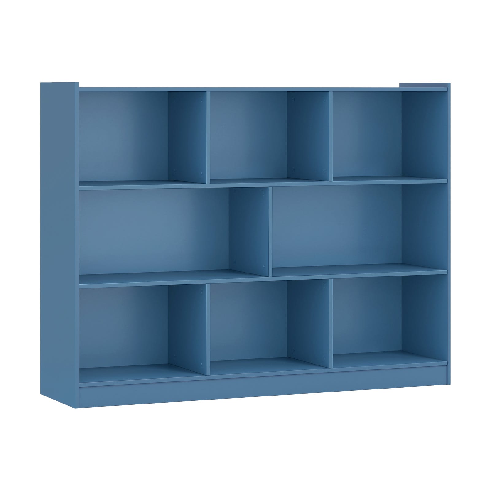 Slickblue D-CO-LB85601BC 3-Shelf 8-Cube Bookcase for Bedroom and Study Engineered Wood and MDF (48L x 36.5H x 12.5W) Smooth Finish