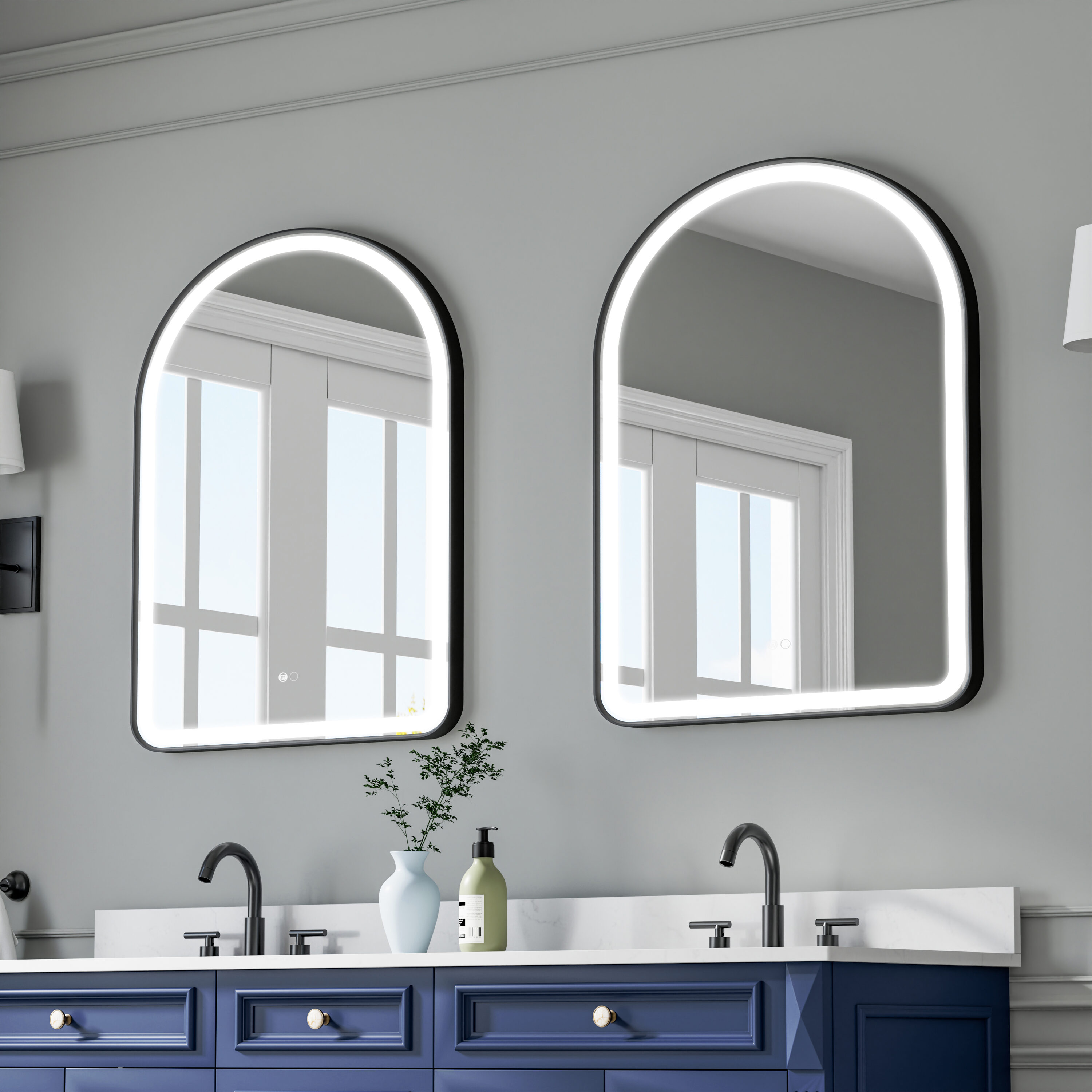 WELLFOR EX-2836C Framed-Bath-Mirrors - View #2