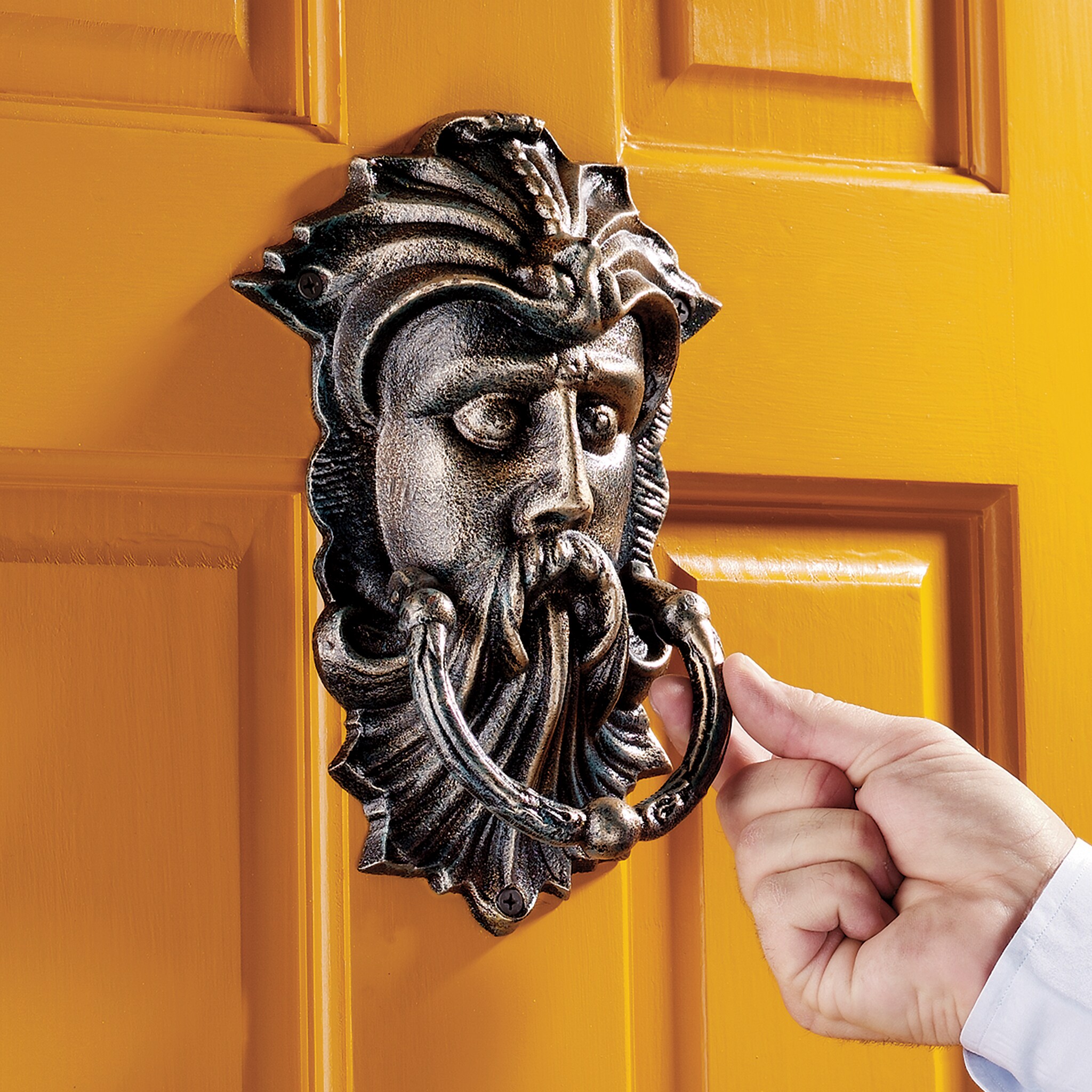 Custom hand door knocker