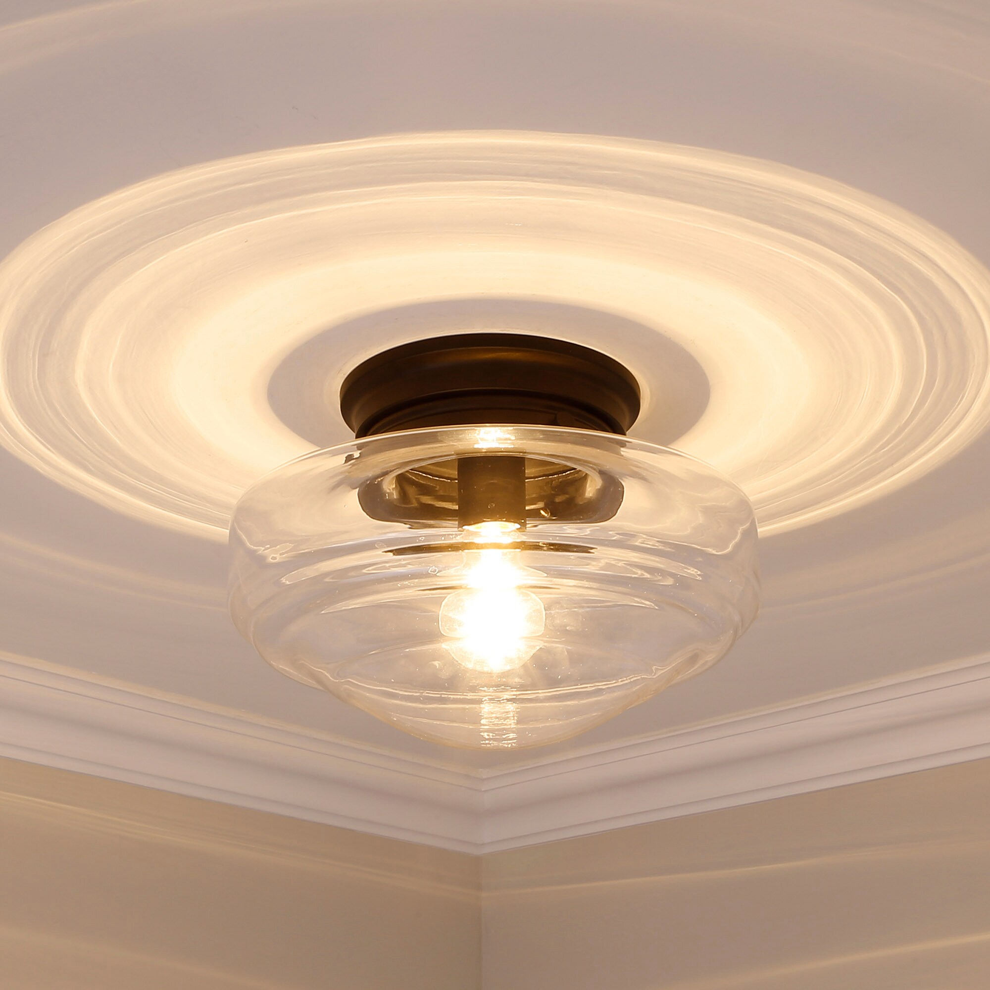 Golden Lighting 0508-SF BLK-CLR flushmounts - View #3