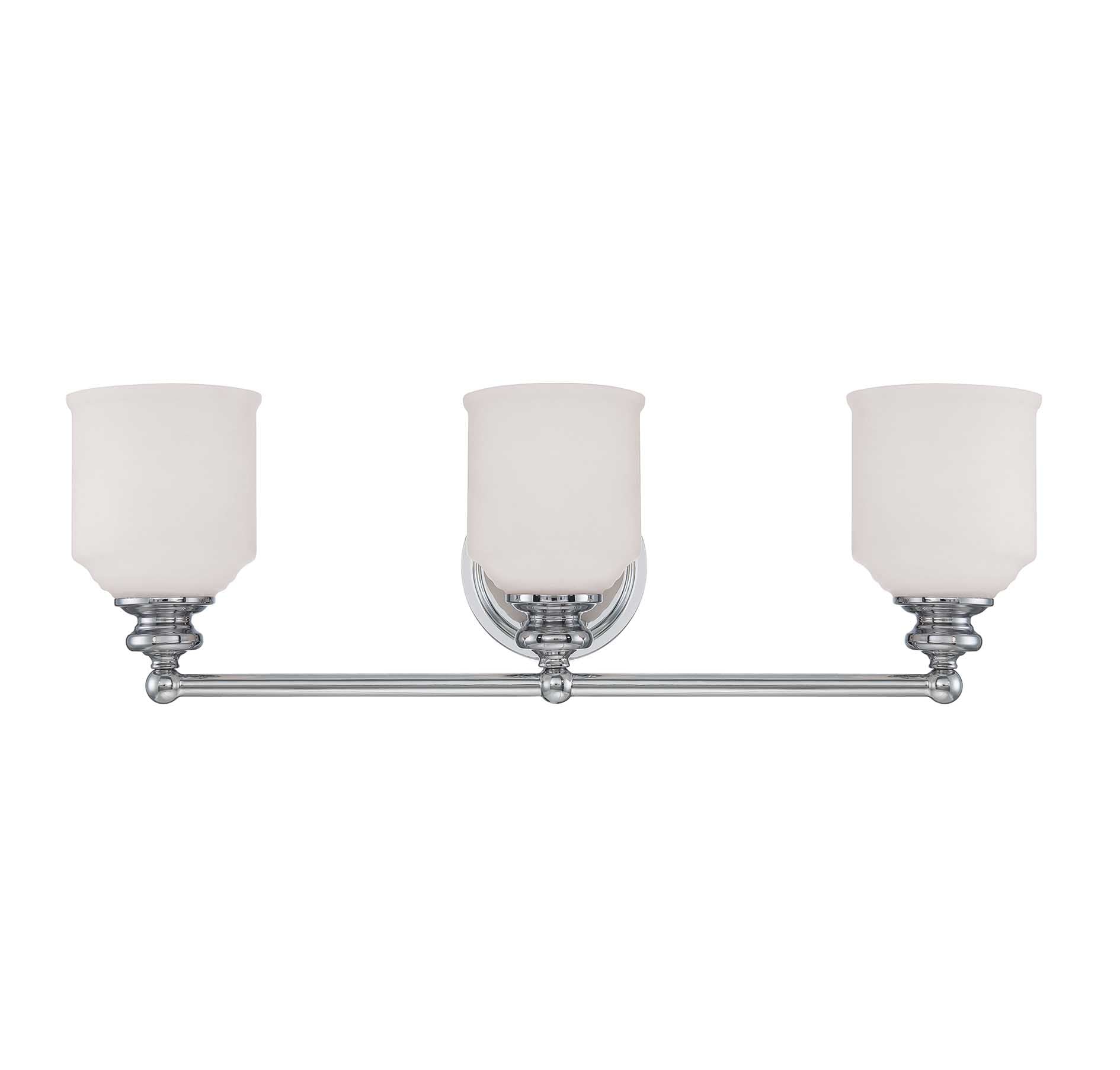 Savoy House Essentials 8-6836-3-11 Melrose 24-in 3 -Light Polished Chrome Vintage Vanity light