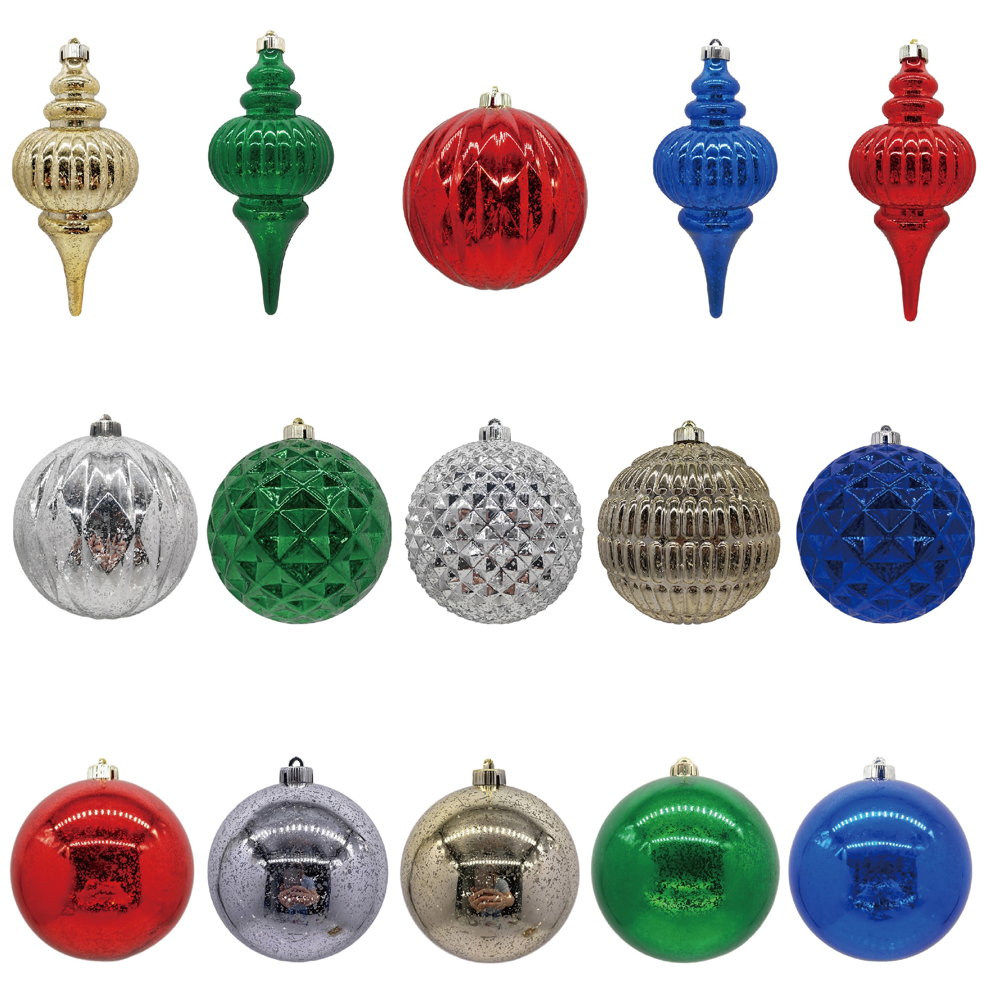 Holiday Living 19-0374M-24 Multiple colors/finishes Jumbo Indoor/Outdoor Ornament Shatterproof