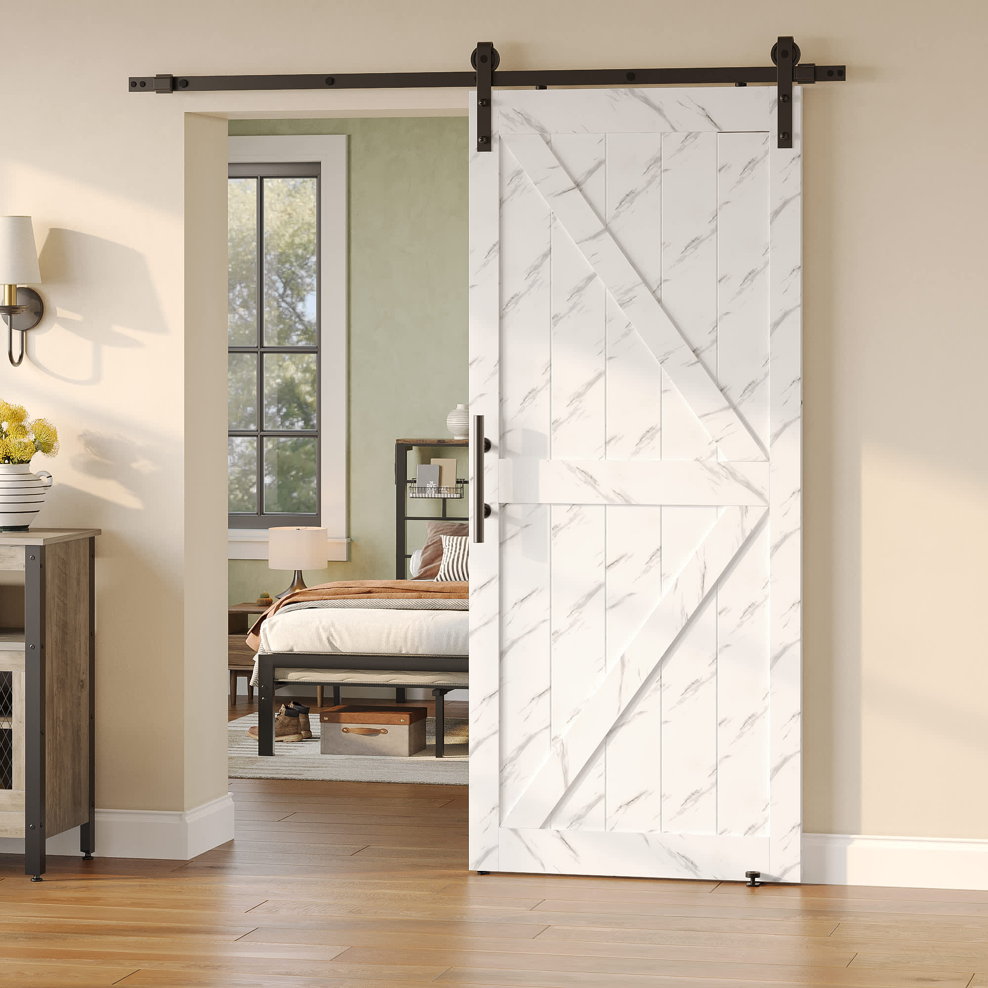 Bestier LOW-K800692B-WHBE Barn-Doors - View #2