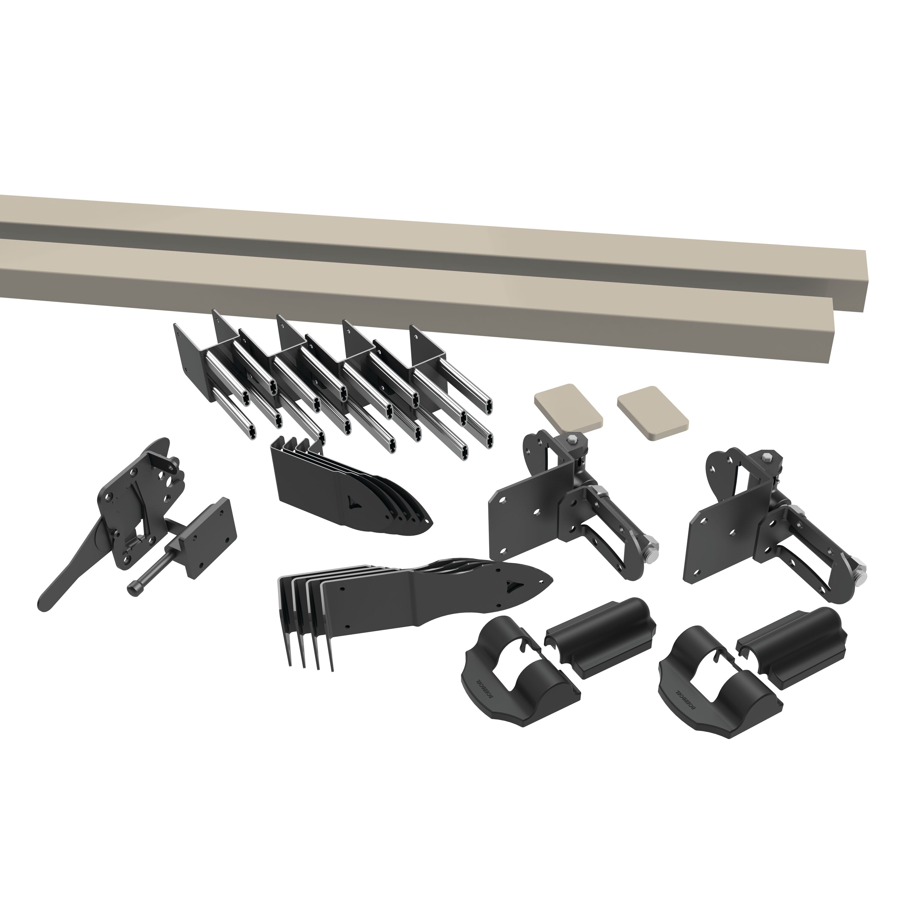 Freedom 73054975 Brighton 4-ft H x 5-ft W Clay Privacy Vinyl Fence gate kit (Unassembled)