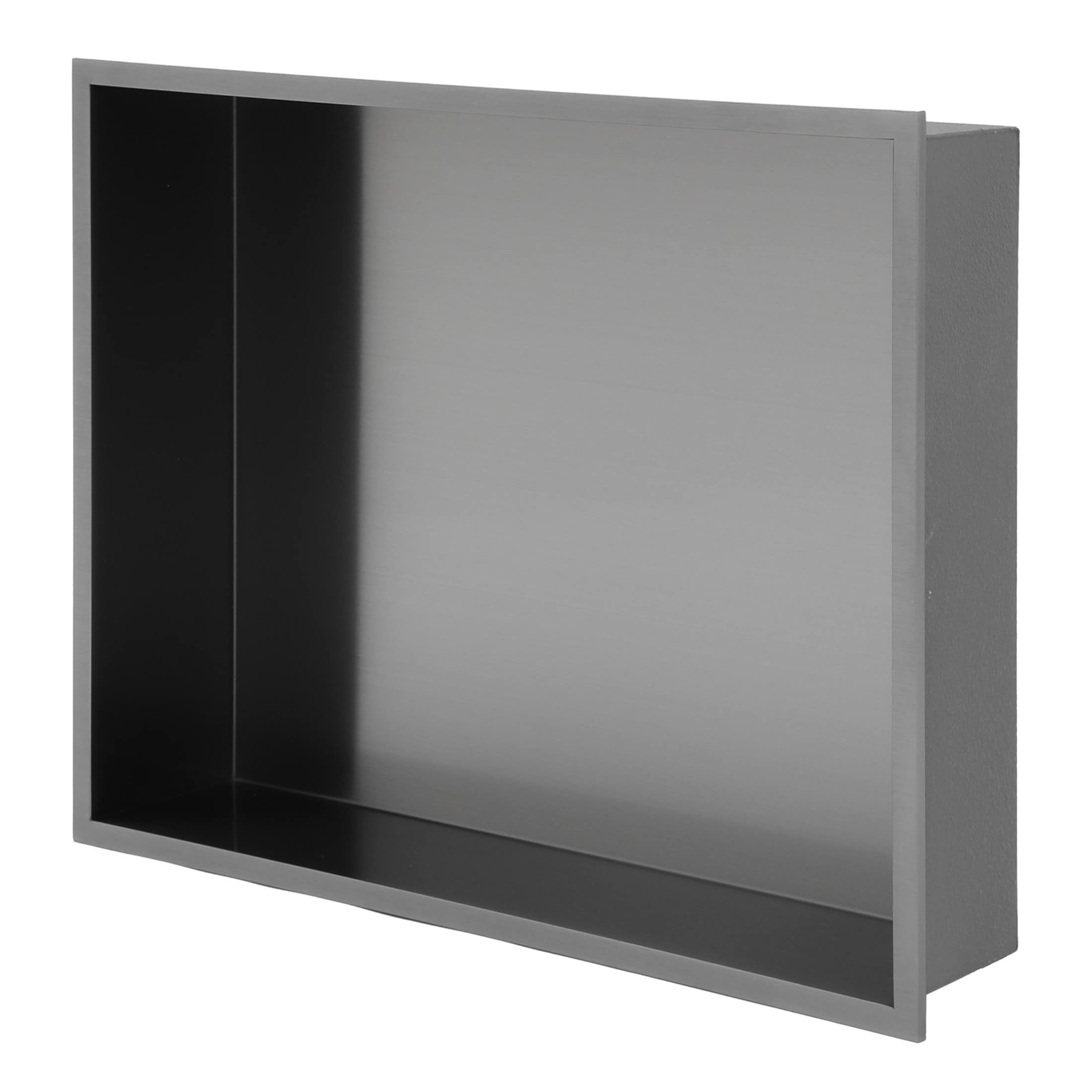Gtnali - 19-in W x 15-in H Stainless Steel Gunmetal Black Waterproof Shower Niche Recessed Bathro...
