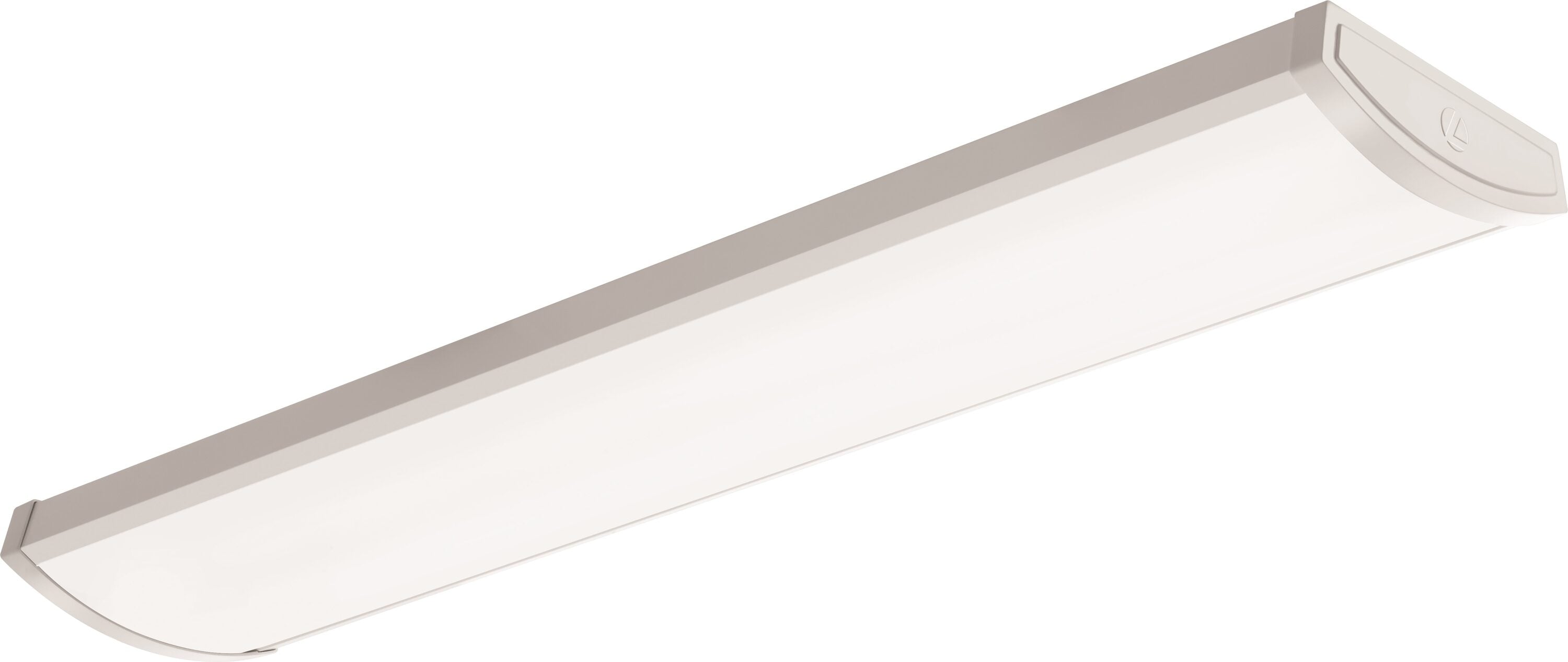 White 4-Foot Steel LED Wraparound Light with Dimming