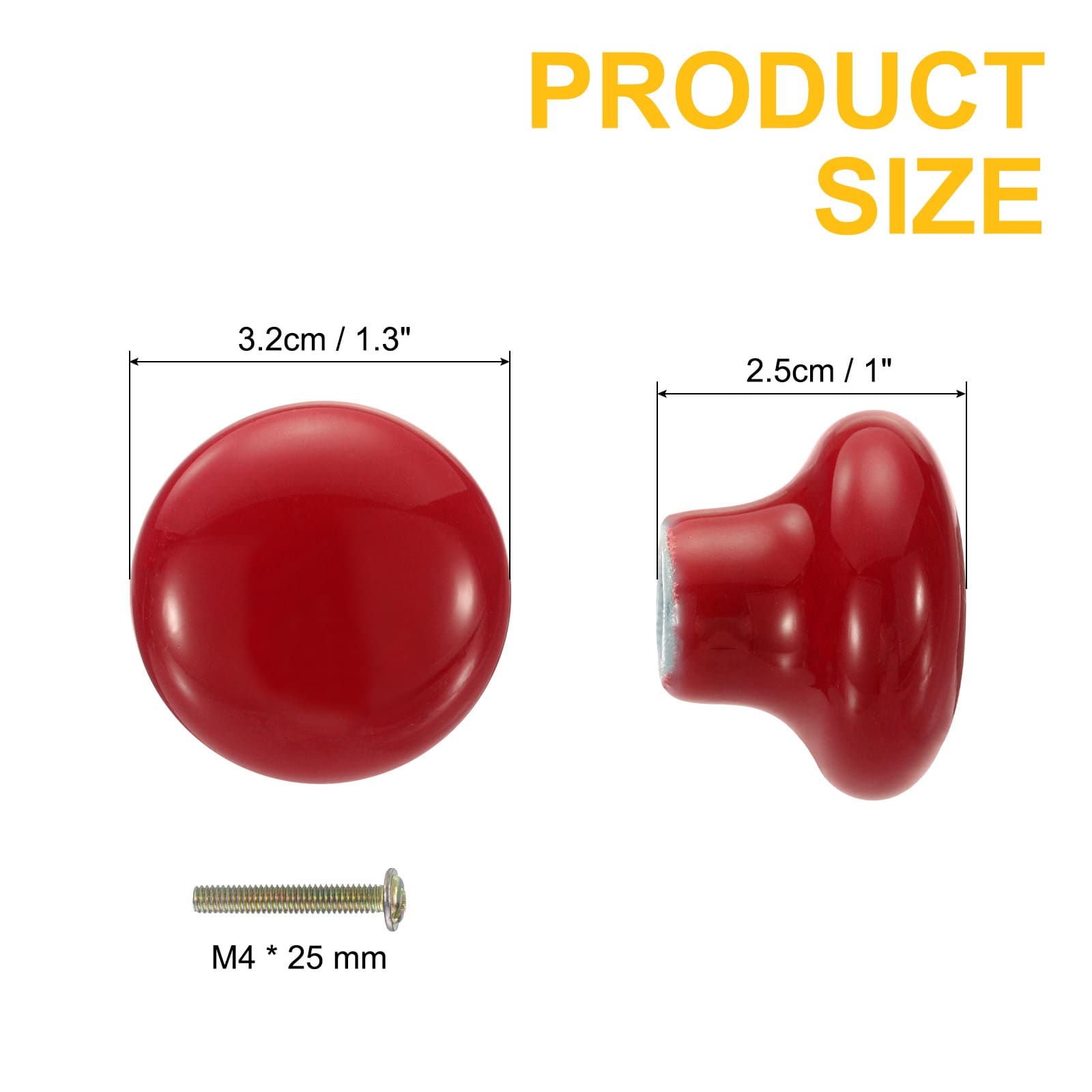 red dresser knobs Ceramic Vintage Knobs Dresser Pull Handle Wardrobe Cabinet 10pcs Red - Bed Bath & Beyond