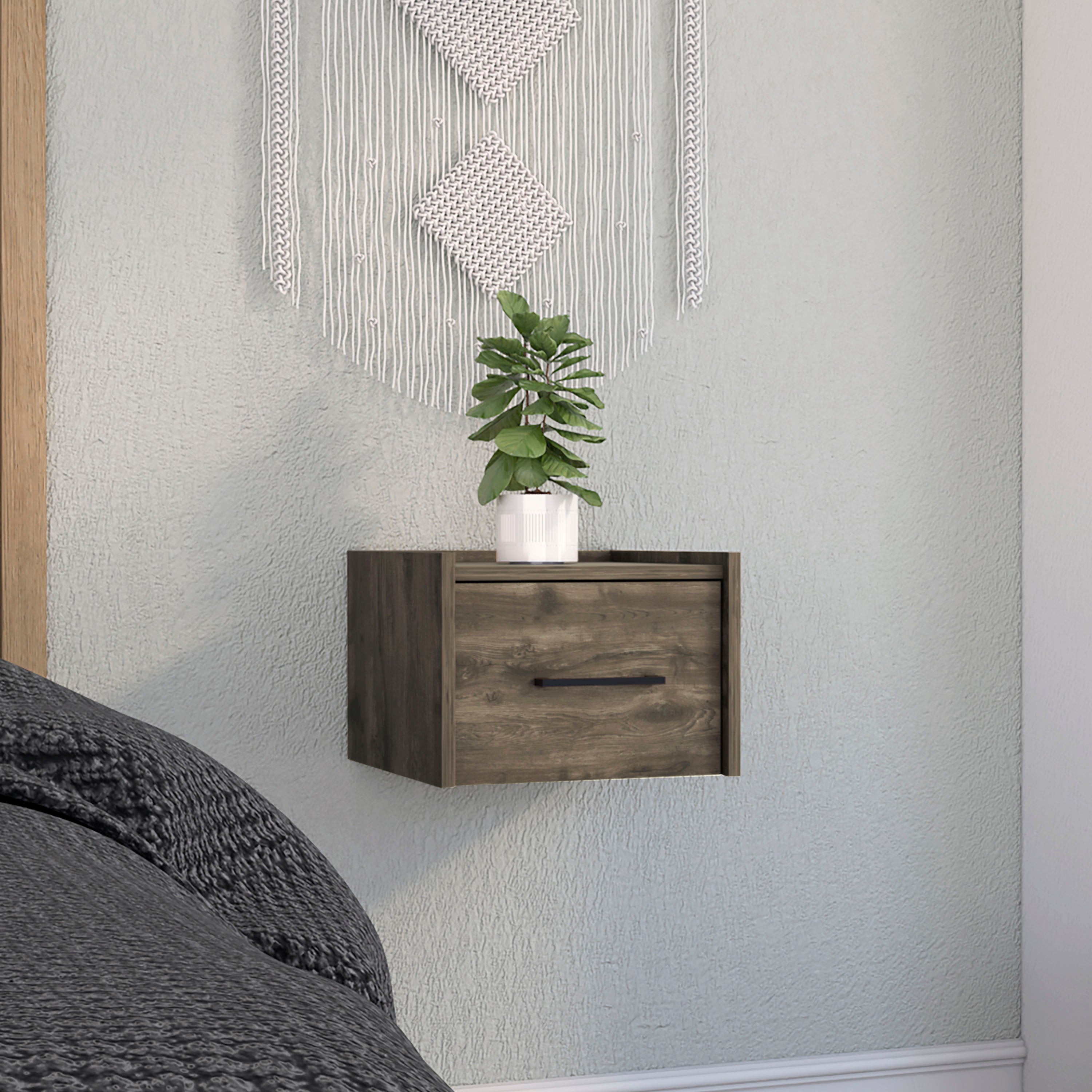 Blisstyle Boa Floating Nightstand End Table Side Table Wall Mounted ...
