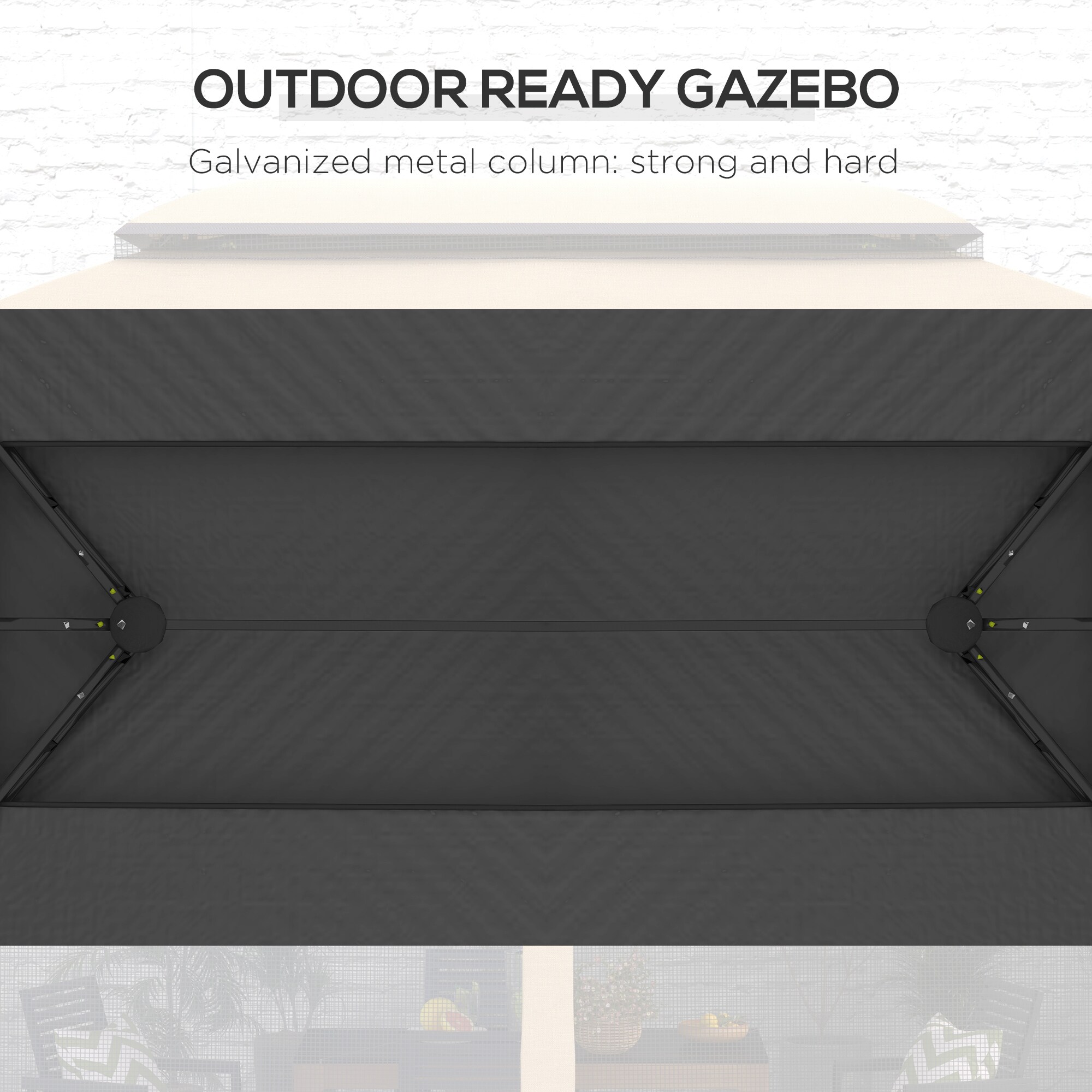 Kahomvis AOS-QP109-245 Wood-Resin-Gazebos - View #8