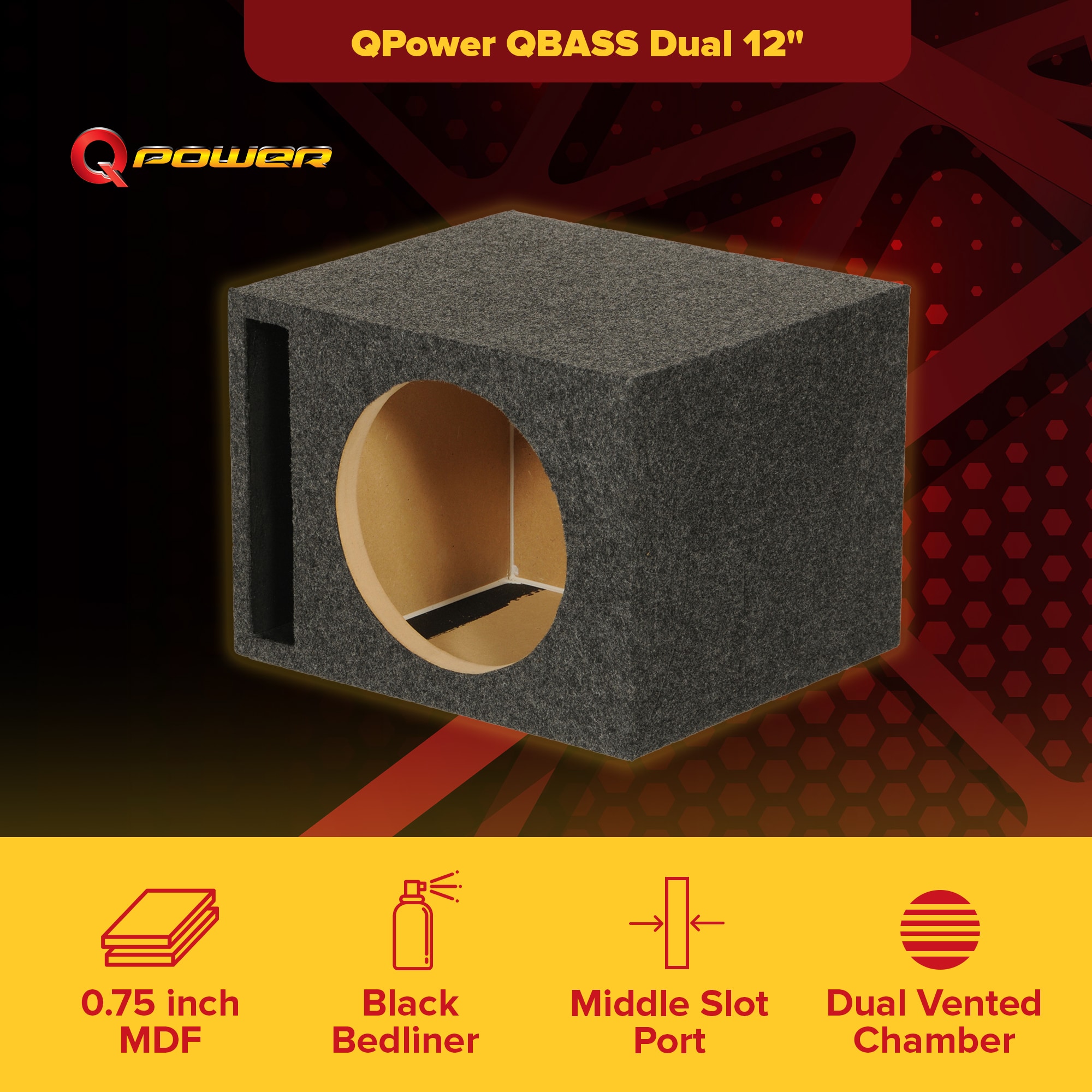Q-Power QSBASS12-VENTED Portable-Speakers - View #2