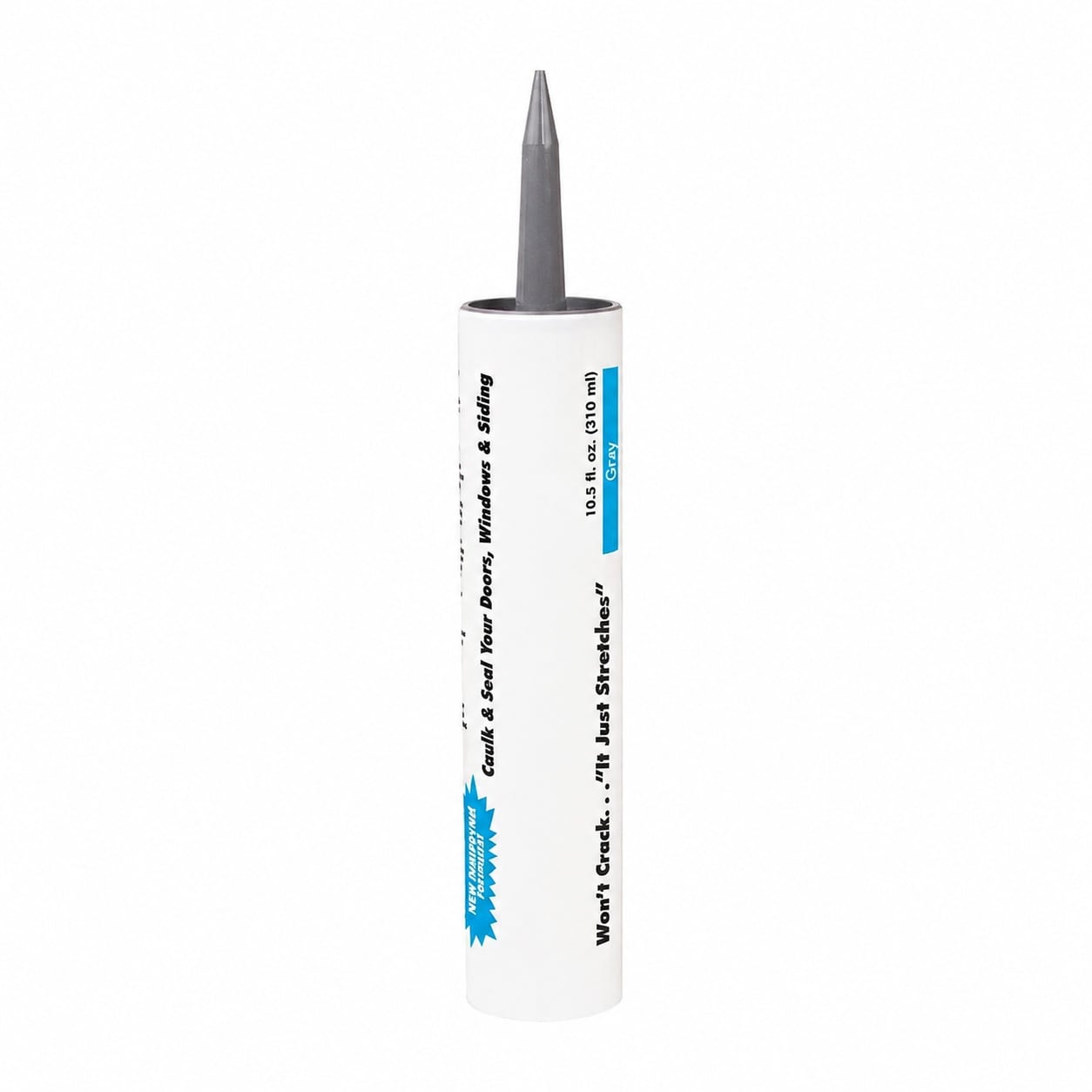 Phyfalip  Big Stretch Acrylic Latex High Performance Caulking Sealant 10.5 oz Cartridge Gray durable home and garden accessory designed for