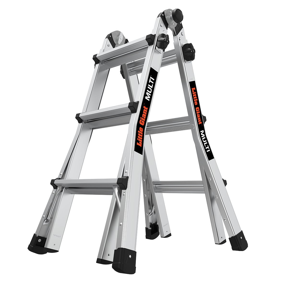 12 ft Reach Professional Wide Step Telescoping A-frame Ladder