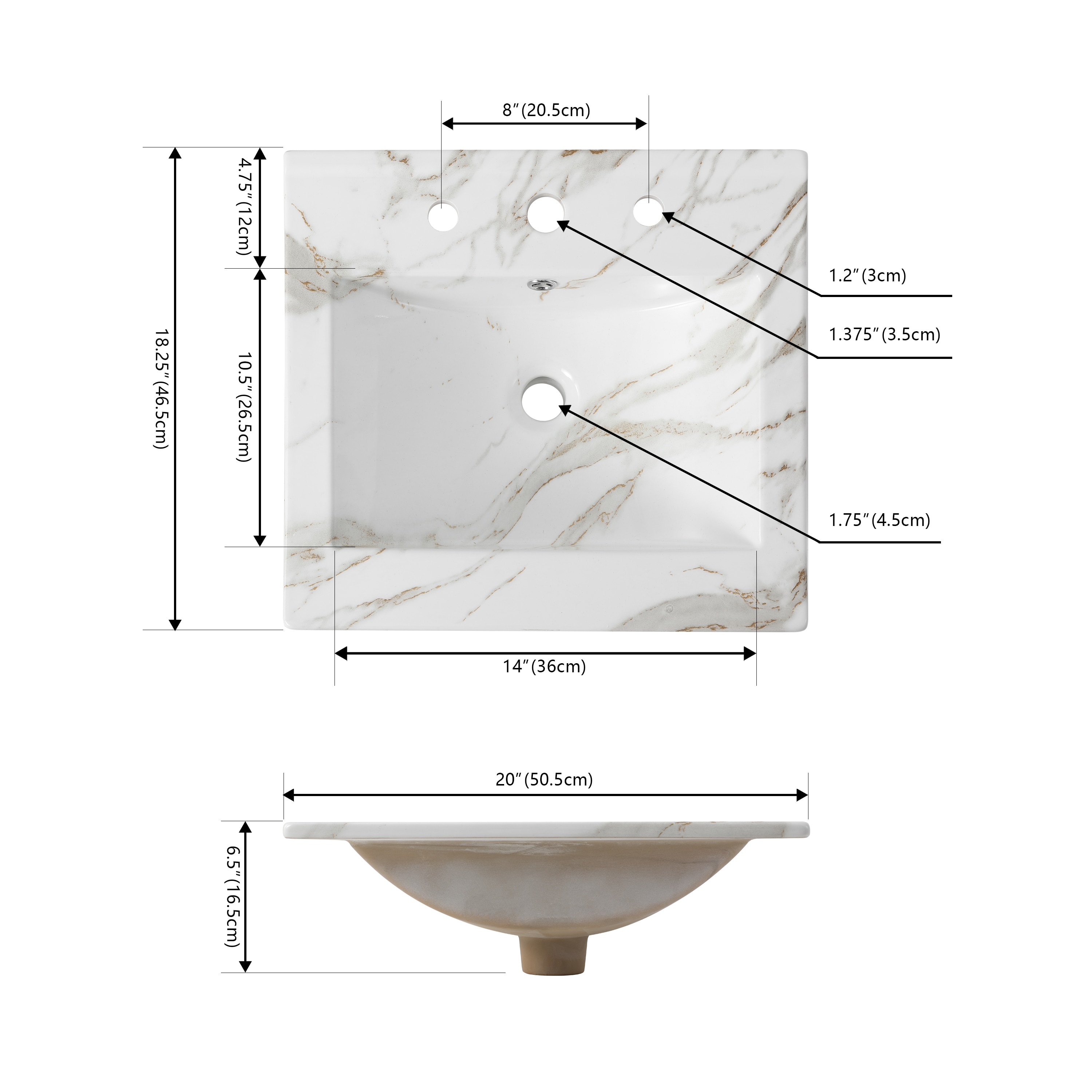 JONATHAN  Y SNK1000C Vanity-Tops - View #4