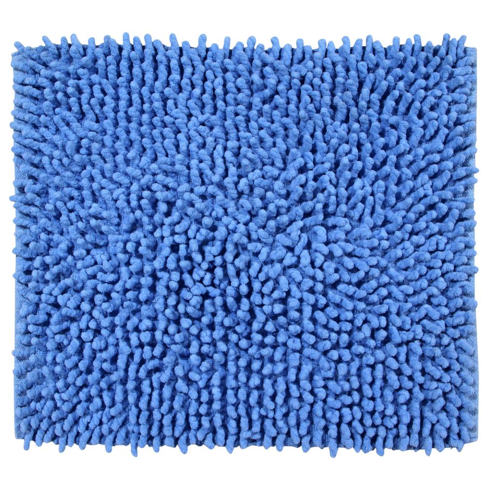 Better Trends Loopy Chenille Bath Rug 24-in x 24-in Blue Cotton Bath ...